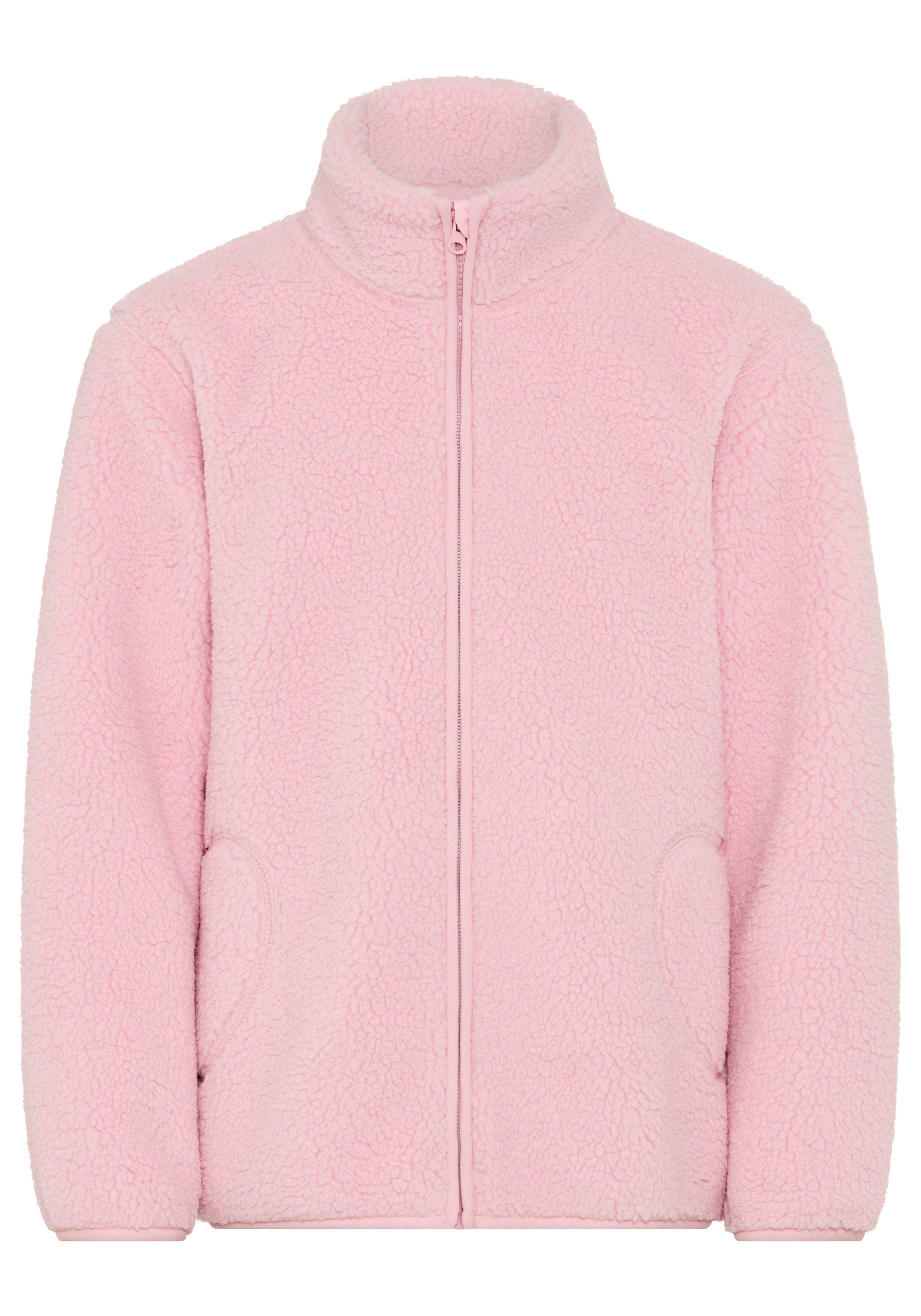 KIDSWORLD Fleecejacke Kuschel-Teddyplüsche Jacke mit Taschen in Herzform Weiche Fleecejacke mit Stehkragen, aus Plüsch-Polyester – Bild 5 von 5