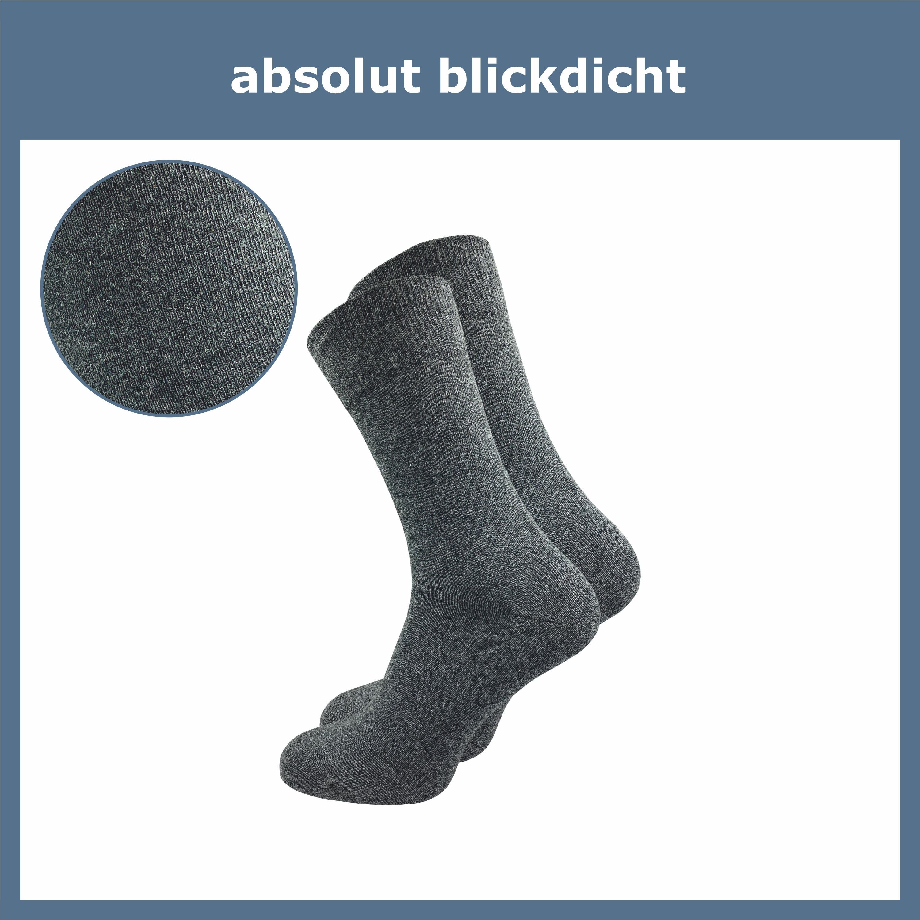 Damen Paar) ca·wa·so & Socken anthrazit Baumwolle in & bequem und bunt, schwarz, Farben für weich aus blau Socken grau, gekämmter Herren - doppelt - weiteren (10