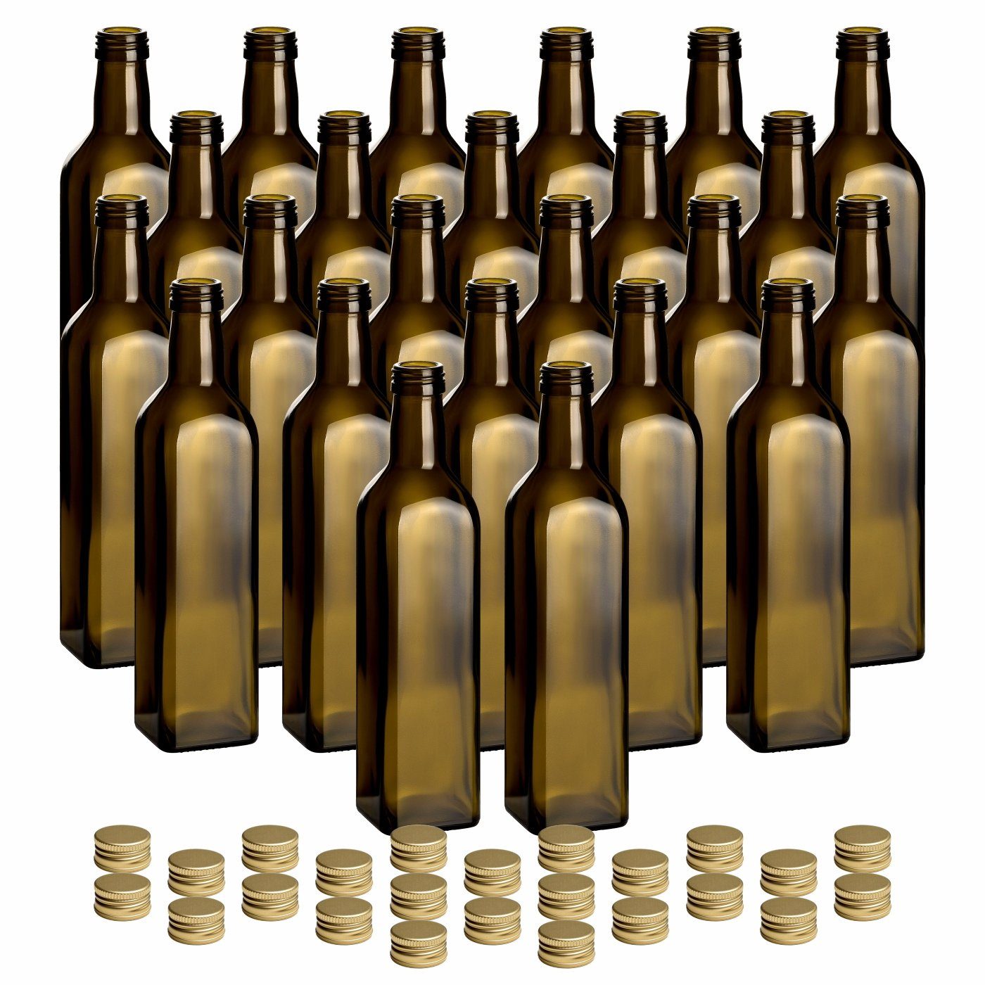 Trinkflasche Glasflaschen 500 ml Maraska -Antik- mit Schraub-Deckel - Grüne Flasche