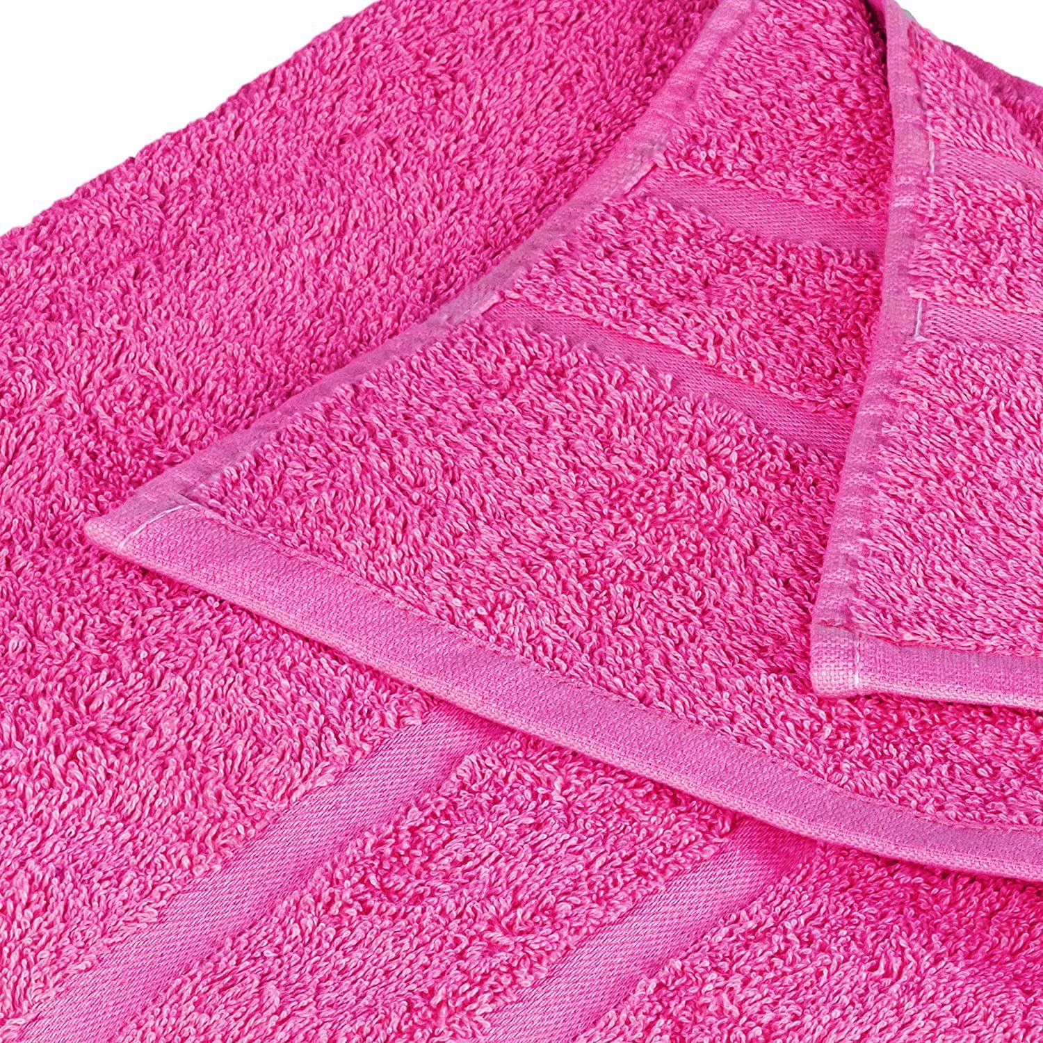 StickandShine Badetuch Frottee 500GSM Frottee 100% 2er Pink 100x150 Stück Baumwolle Badetücher Badetuch x 150, aus Premium in 500g/m² Set Pack) Baumwolle (2 100% cm 100