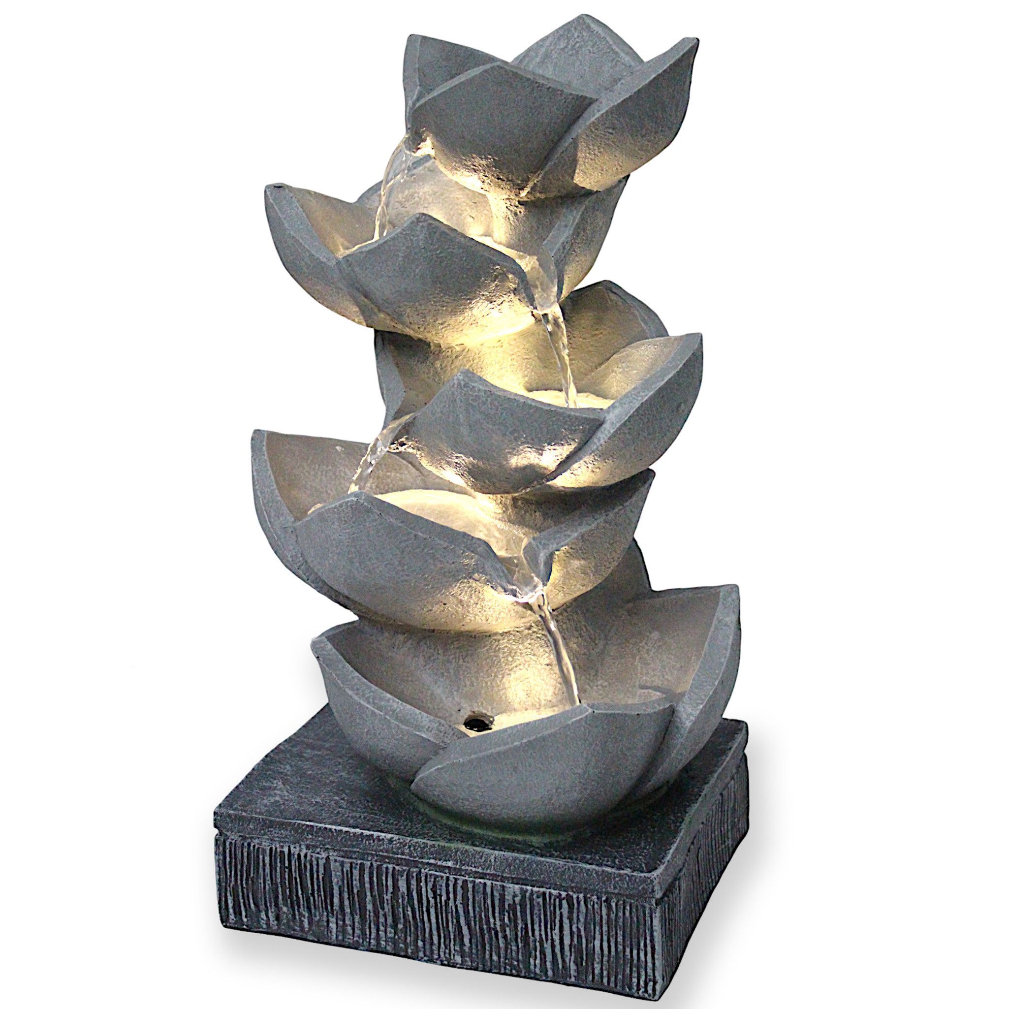Zimmerbrunnen Wasserspiel BK901 mit LED Beleuchtung Gartendekoration 47 cm