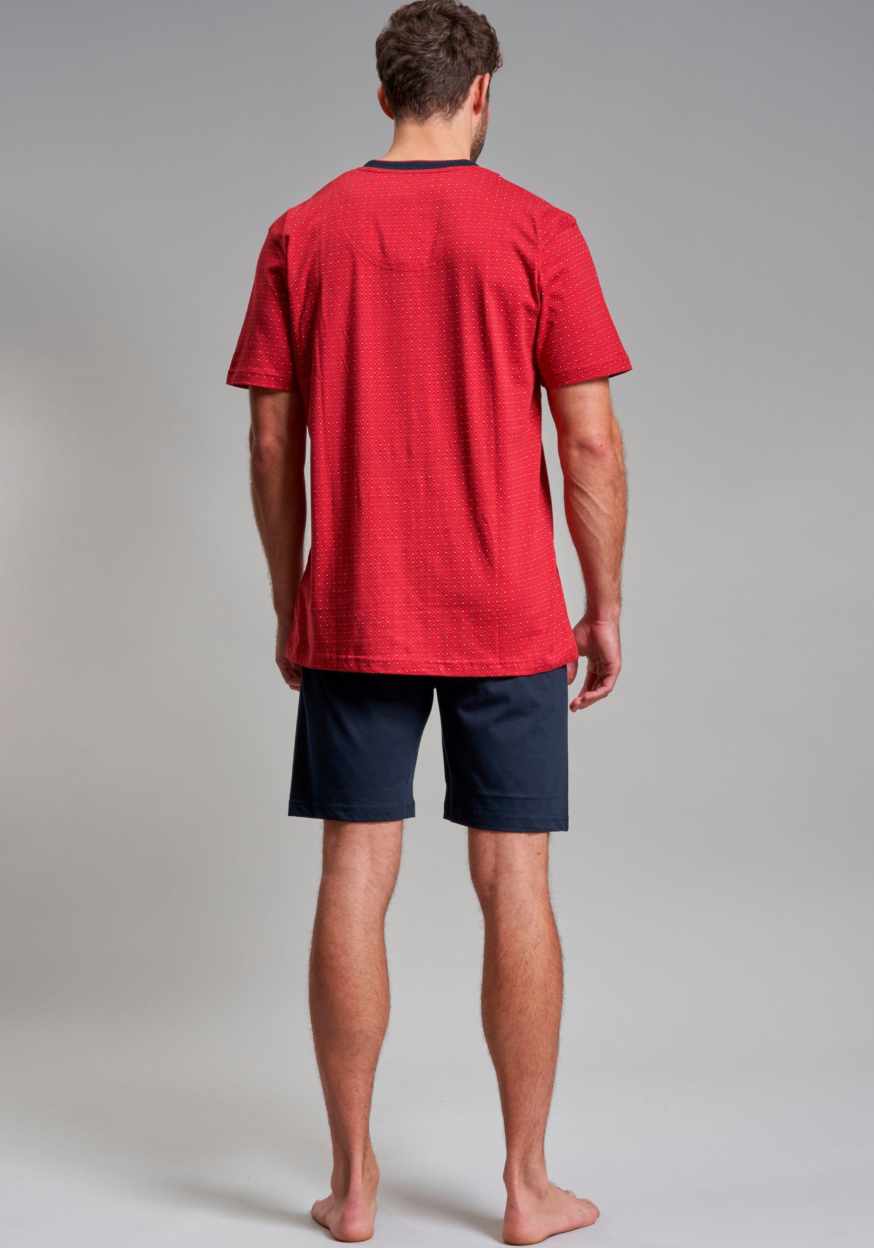 GÖTZBURG Shorty Manhattan (2 tlg) Kurzarm, V-Ausschnitt, kurze Hose, Baumwolle, weich