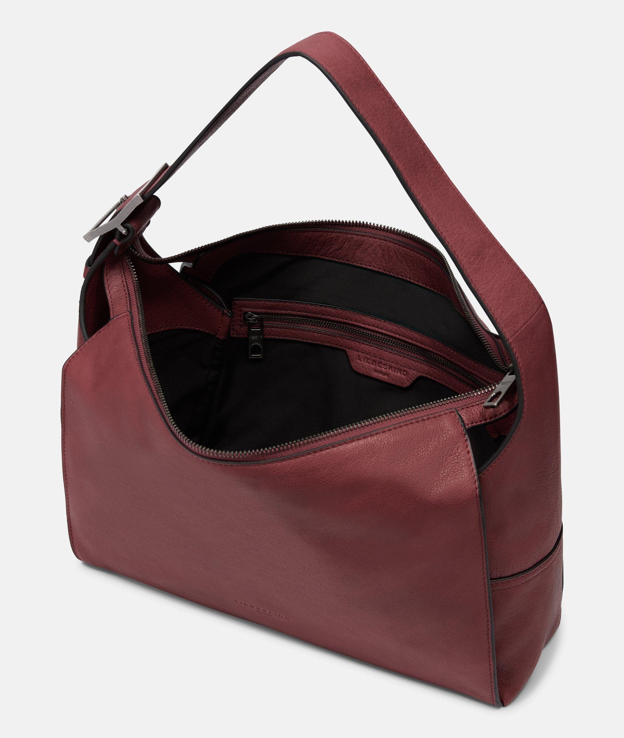 Liebeskind Berlin Schultertasche Lou Hobo M, Geräumige Hobo-Bag aus Yak-Leder
