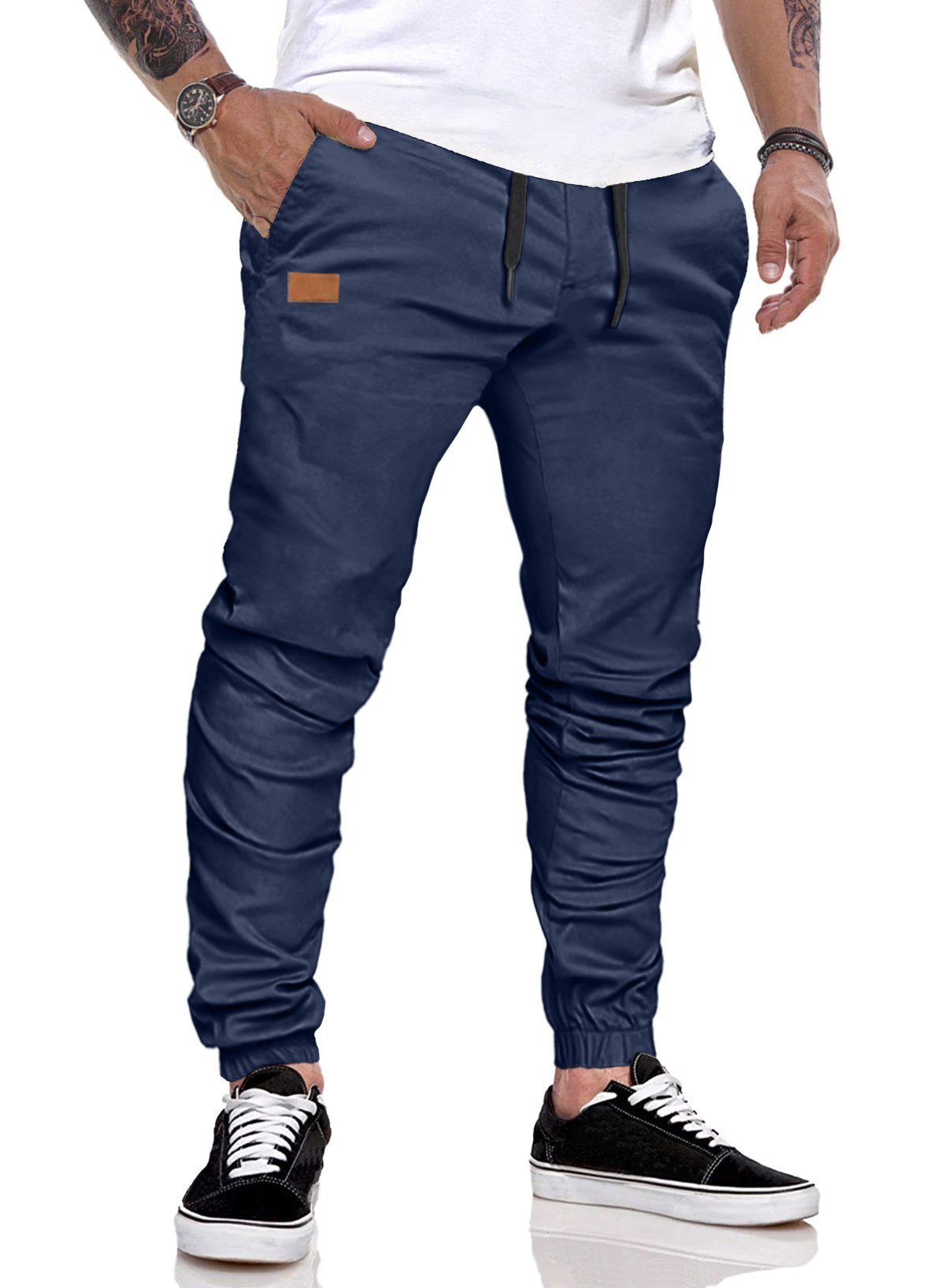 JMIERR Cargohose Herren Hose Chino Cargo Jogginghose S-XL (cargohose, cargohose) Elastikbund mit Tunnelzug, mit elastischem Bund