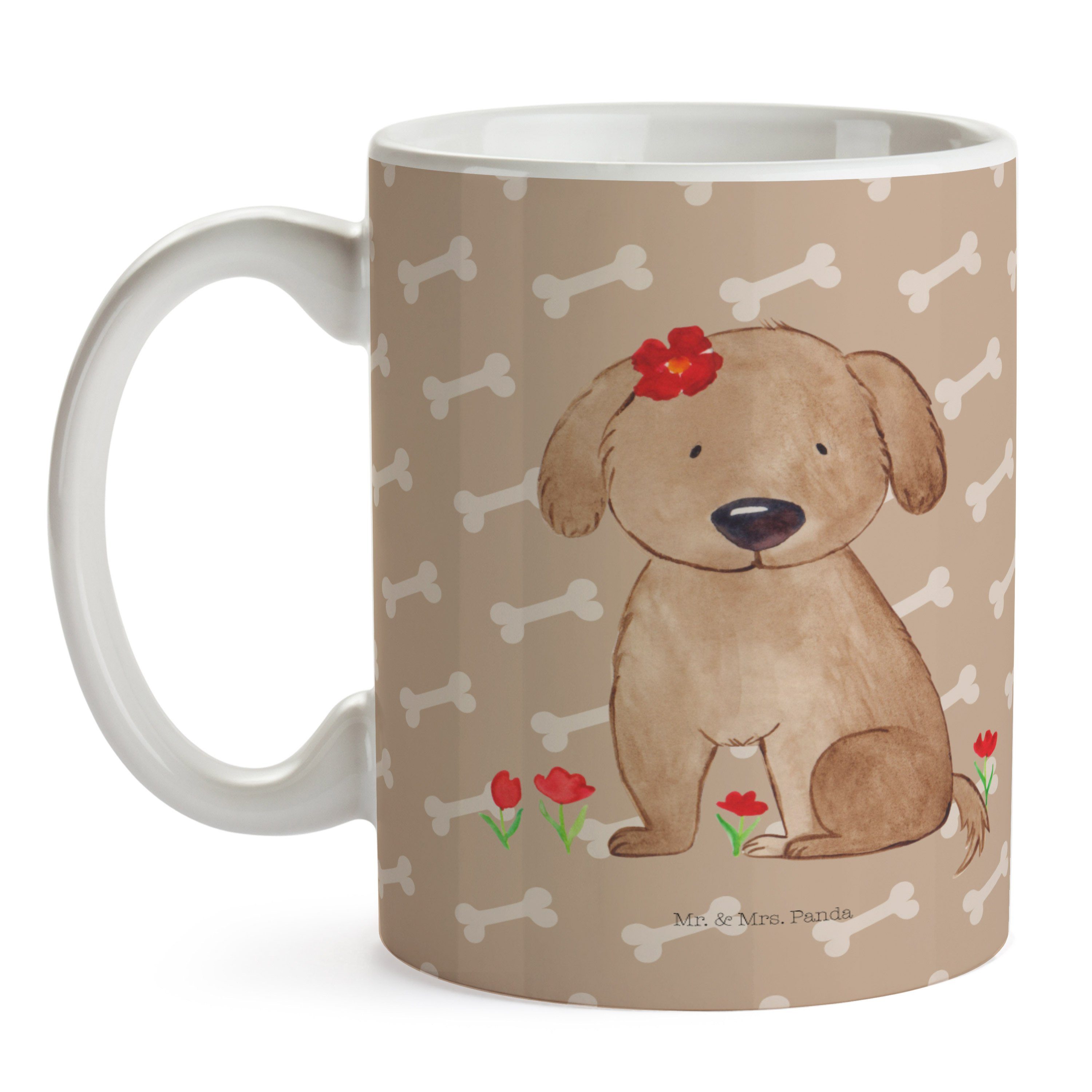 Mr. & Mrs. Geschenk, Hund Hundeglück liebenswert, - Keramik Porzellantasse, Panda Hundedame Tasse 
