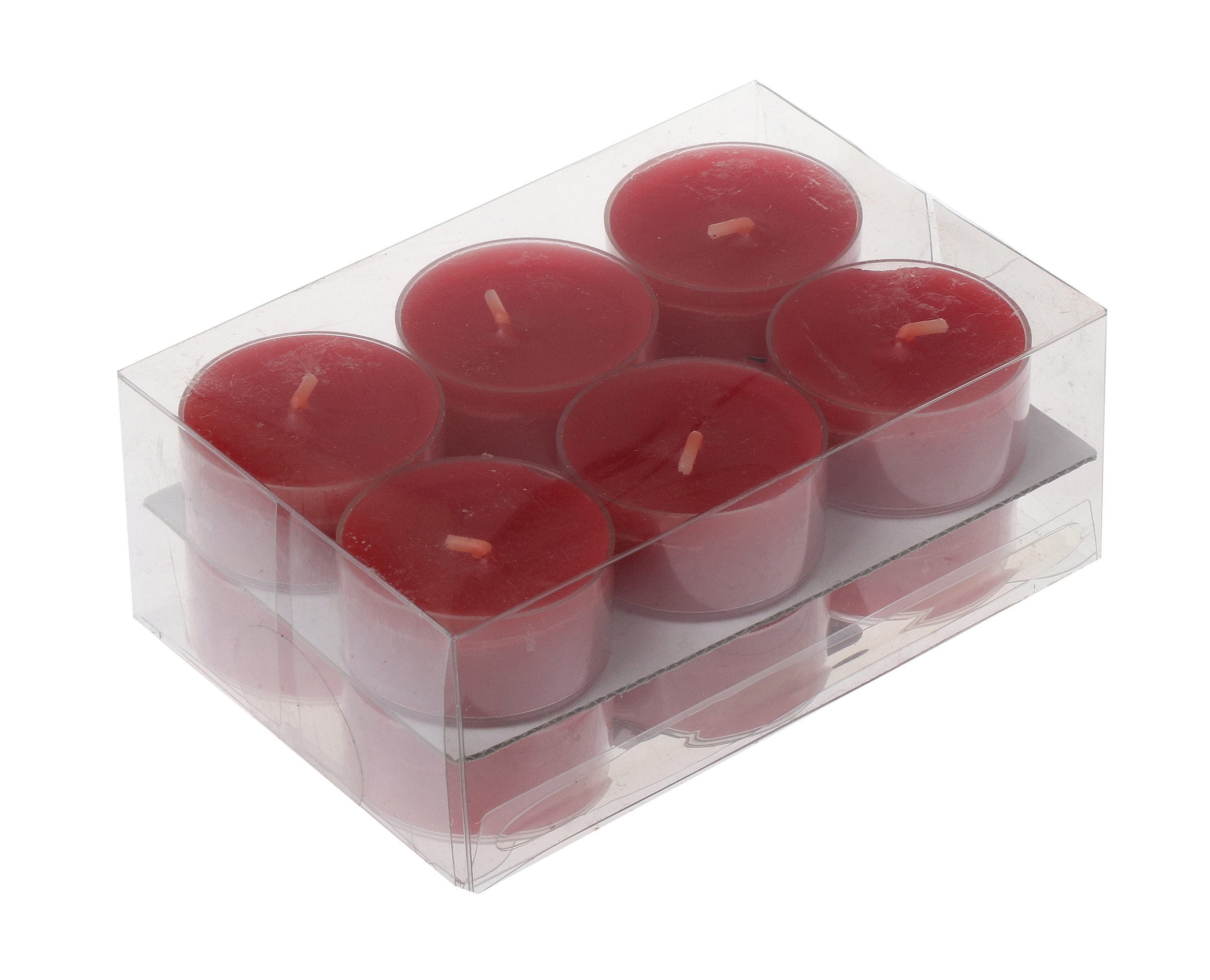 Steinhart Kerzen Teelicht Teelichter in Kunststoffhülle Rubin Rot 18/38mm, günstig online kaufen