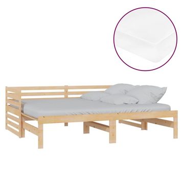 furnicato Bett Ausziehbares Tagesbett 2x(90x200) cm Massivholz Kiefer