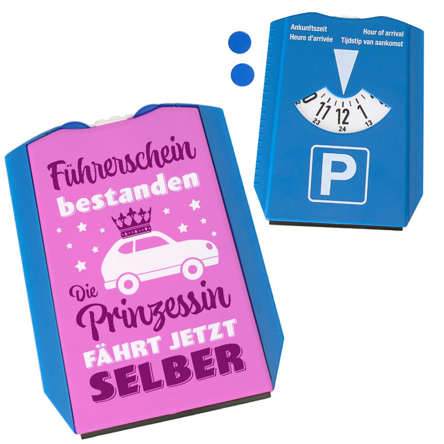 speecheese Parkscheibe Prinzessin Parkscheibe mit Spruch Führerschein bestanden