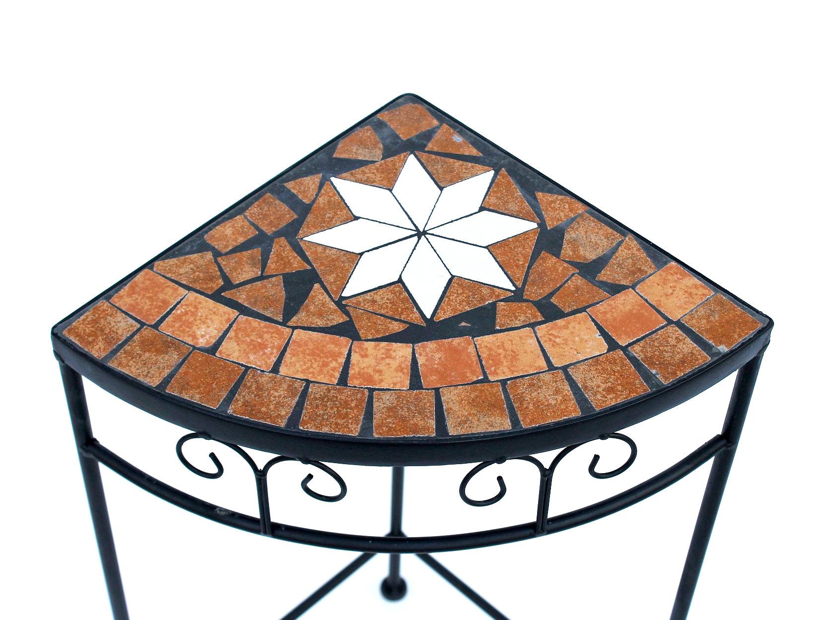 DanDiBo Blumenhocker Mosaik Eckregal 2er Set 42 und 52 cm Blumenständer 12013 Beistelltisch