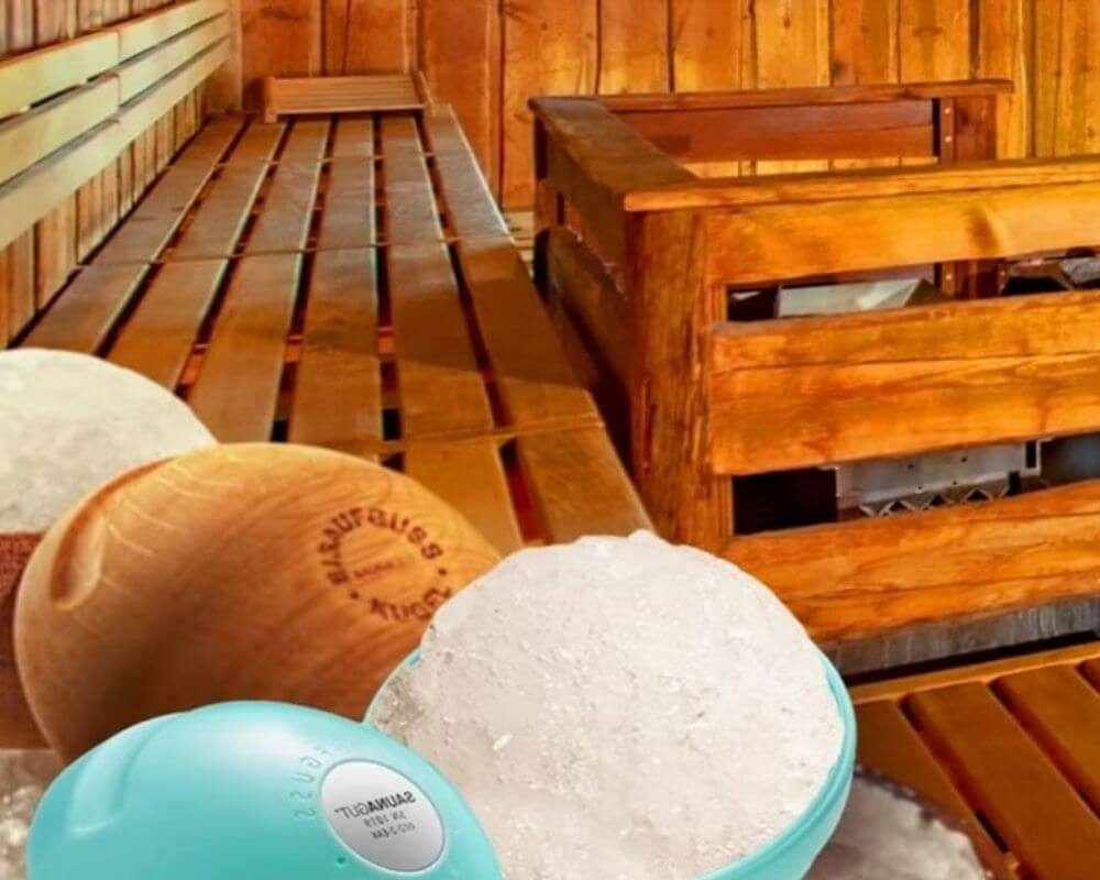 Saunagut Sauna-Aufgussset Saunagut® Eis-Aufgusskugel aus Kunststoff