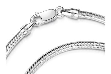 Silberkettenstore Silberarmband Schlangenkette Armband 3mm - 925 Silber, Länge wählbar von 16-25cm