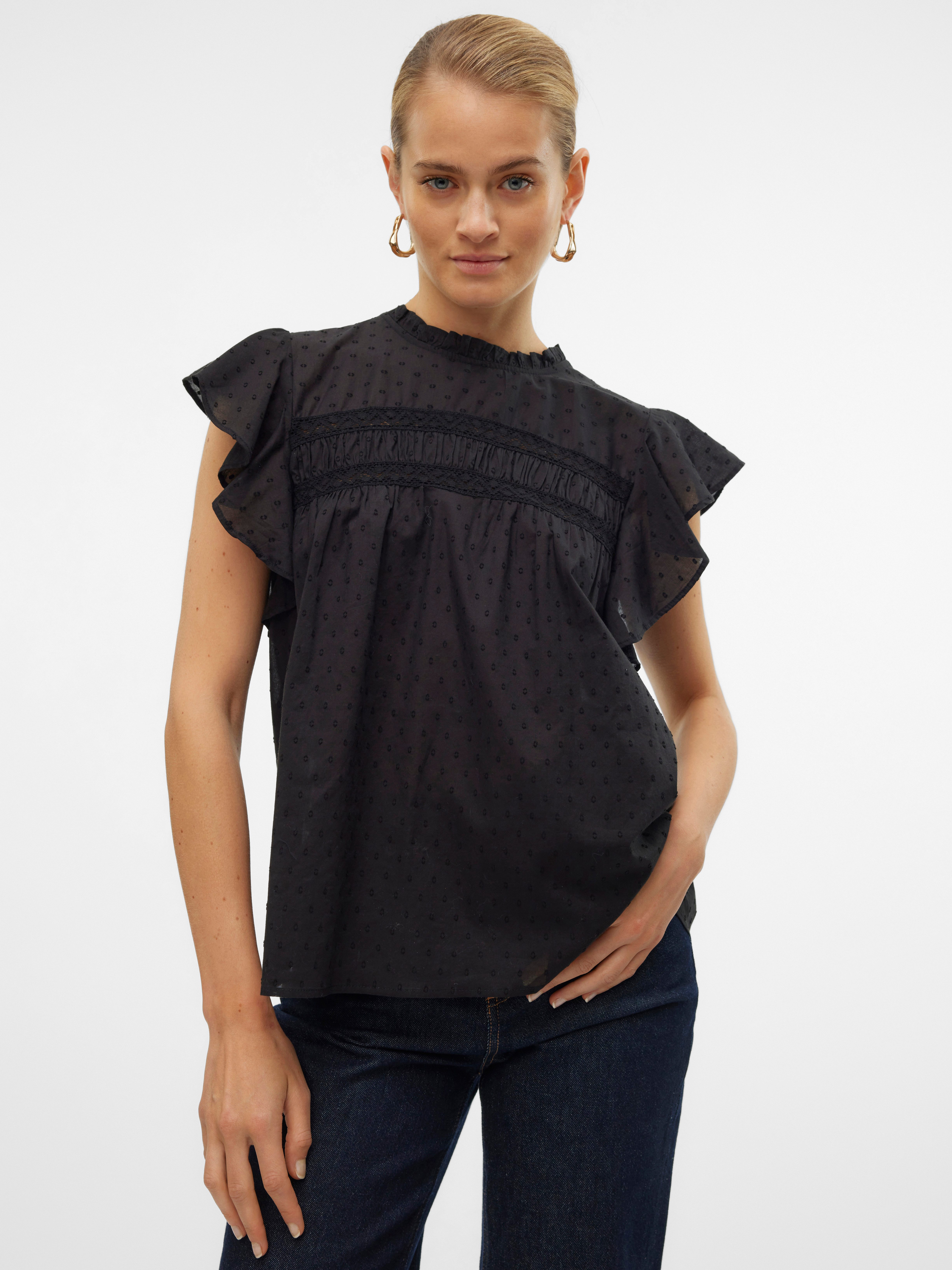 Vero Moda Blusenshirt VMTRINE SL LACE TOP WVN NOOS günstig online kaufen