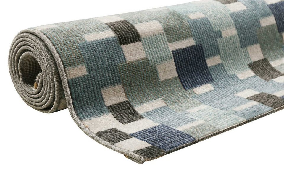 Teppich Pacific, In-und Outdoor geeignet, Esprit, rechteckig, Höhe: 4 mm,  pflegeleicht, im Mosaik-Muster, ideal für Terrasse, Küche, Wohnzimmer
