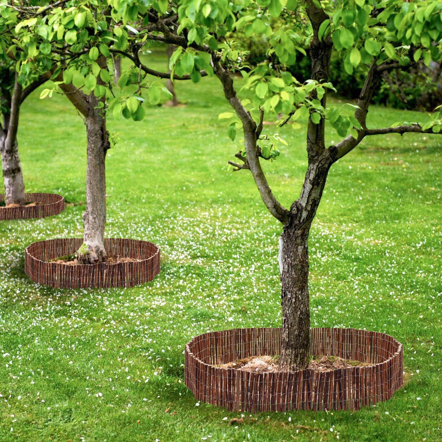 urfence Beetumrandung 300 x 40 cm - Flexible Beeteinfassung Weide Rollborder