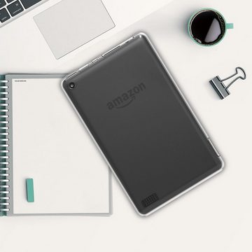 kwmobile Tablet-Hülle, Hülle kompatibel mit Amazon Fire 7 Tablet (9.Generation - 2019) - Silikon Case transparent - Tablet Cover Tablethülle gummiert