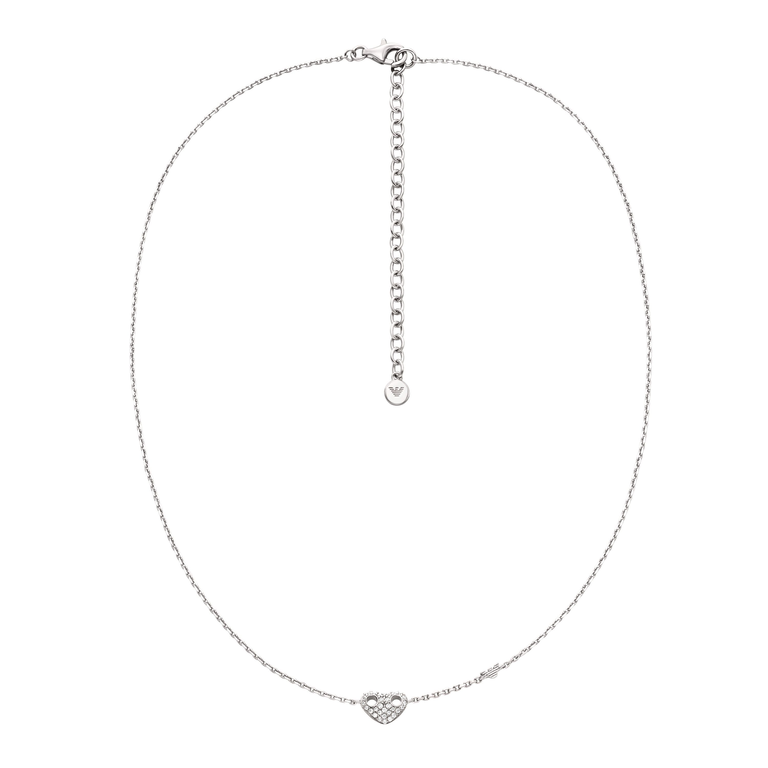 Emporio Armani Kette mit Anhänger Schmuck Geschenk Silber 925 Herz, mit Zirkonia (synth)