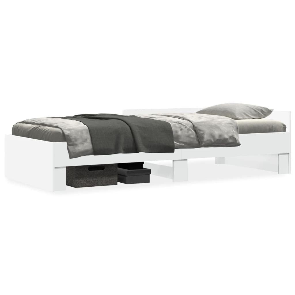 vidaXL Bett Bettgestell Weiß 90x200 cm Holzwerkstoff günstig online kaufen