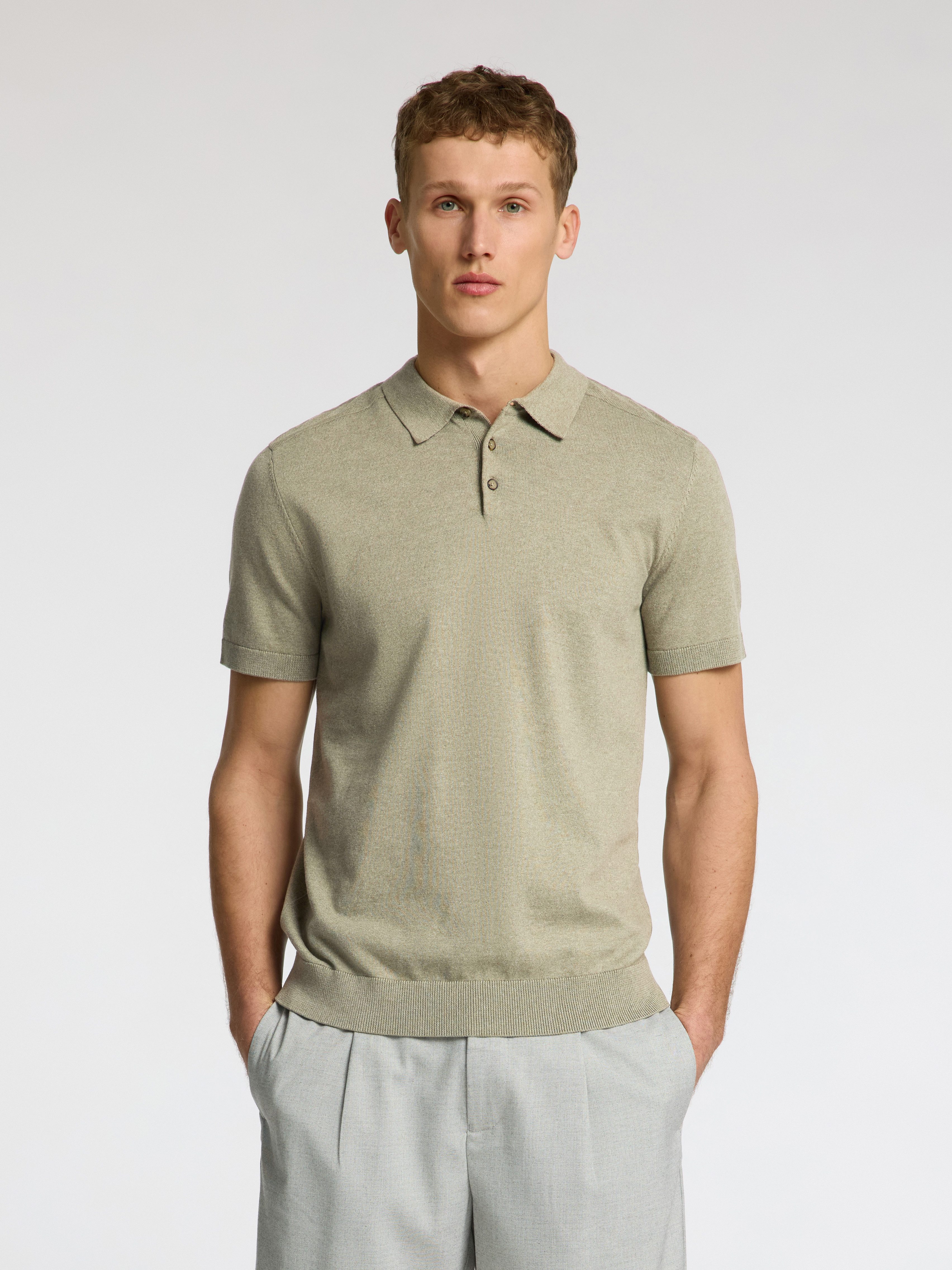 SELECTED HOMME Poloshirt SLHBERG SS KNIT günstig online kaufen