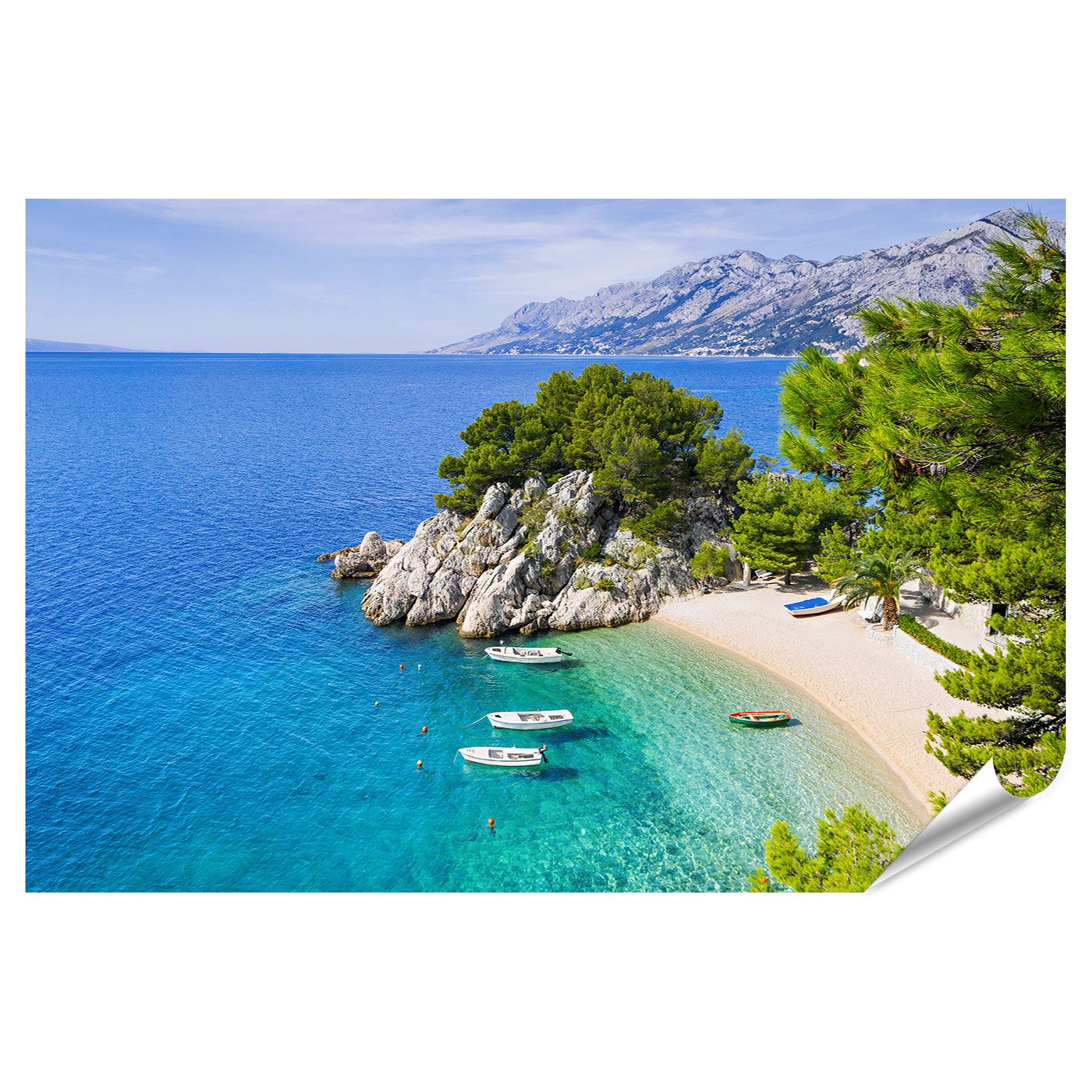 Poster Schöner Strand Brela Dalmatien Kroatien Makarska Riviera Bilder