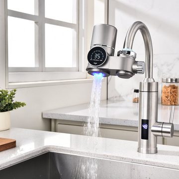 aihom Wasserfilter Mit LED-Anzeige, Wasserreiniger für die Küche zu Hause, entfernt Chlor, Schwermetalle und Gerüche, mit blauem Licht