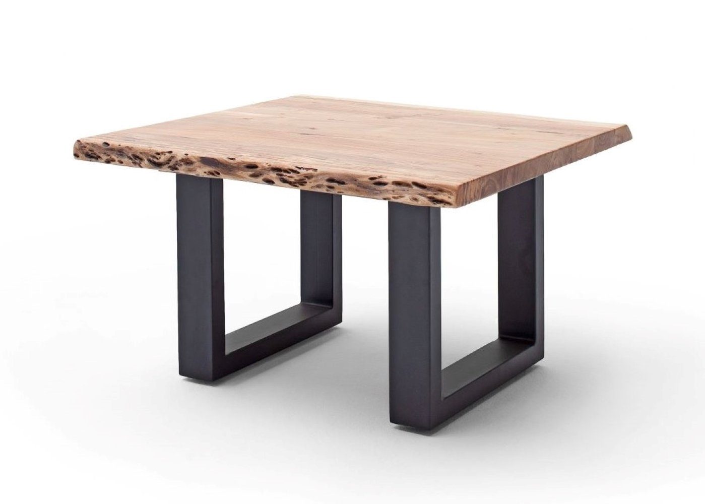 MCA furniture Couchtisch U-Form Baumkante natur quadratisch Akazie-massiv Cartagen