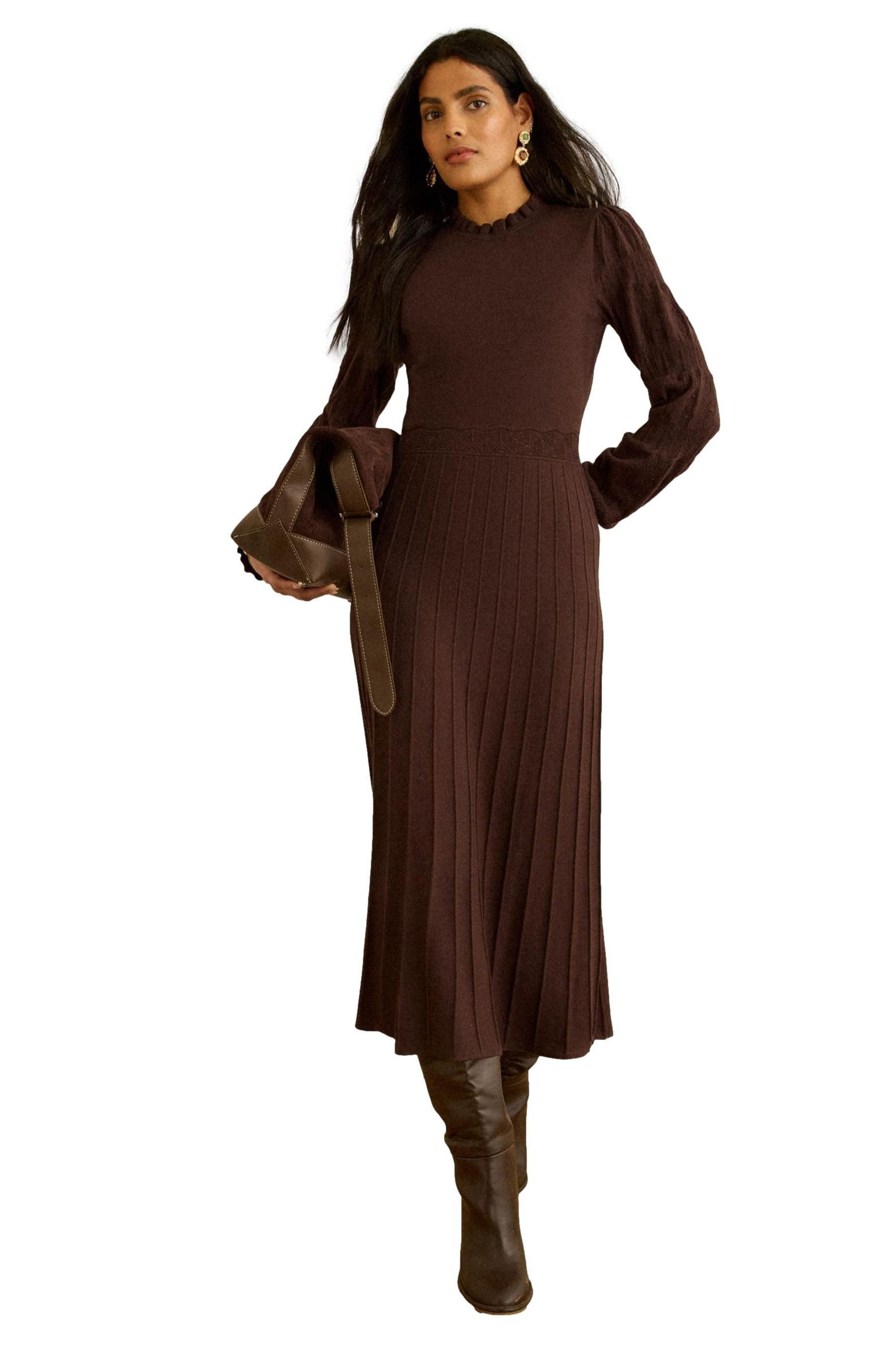 Midikleid Love & Roses Midi-Strickkleid, Regular Fit