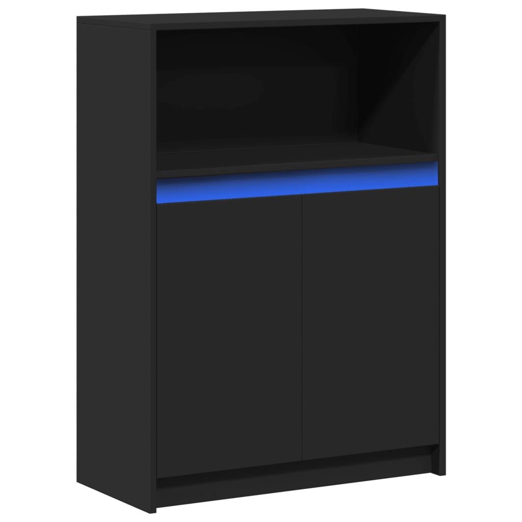 vidaXL Sideboard Sideboard mit LED Schwarz günstig online kaufen