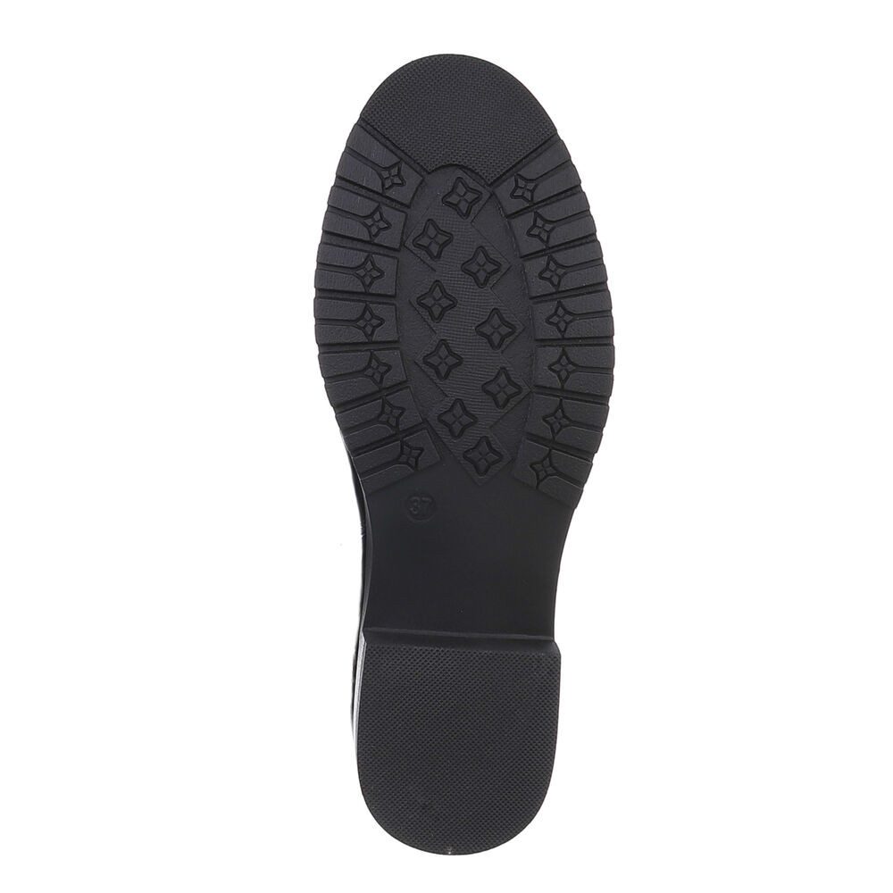 Ital-Design Damen Elegant Stiefelette (87417696) Blockabsatz Flache Stiefeletten in Schwarz – Bild 3 von 5