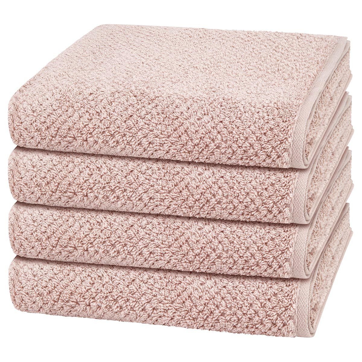 Cawö Handtuch Set Pure, Walkfrottee (Spar-Set, 4-St), 4 X Handtuch im Set - Baumwolle - Saugstark