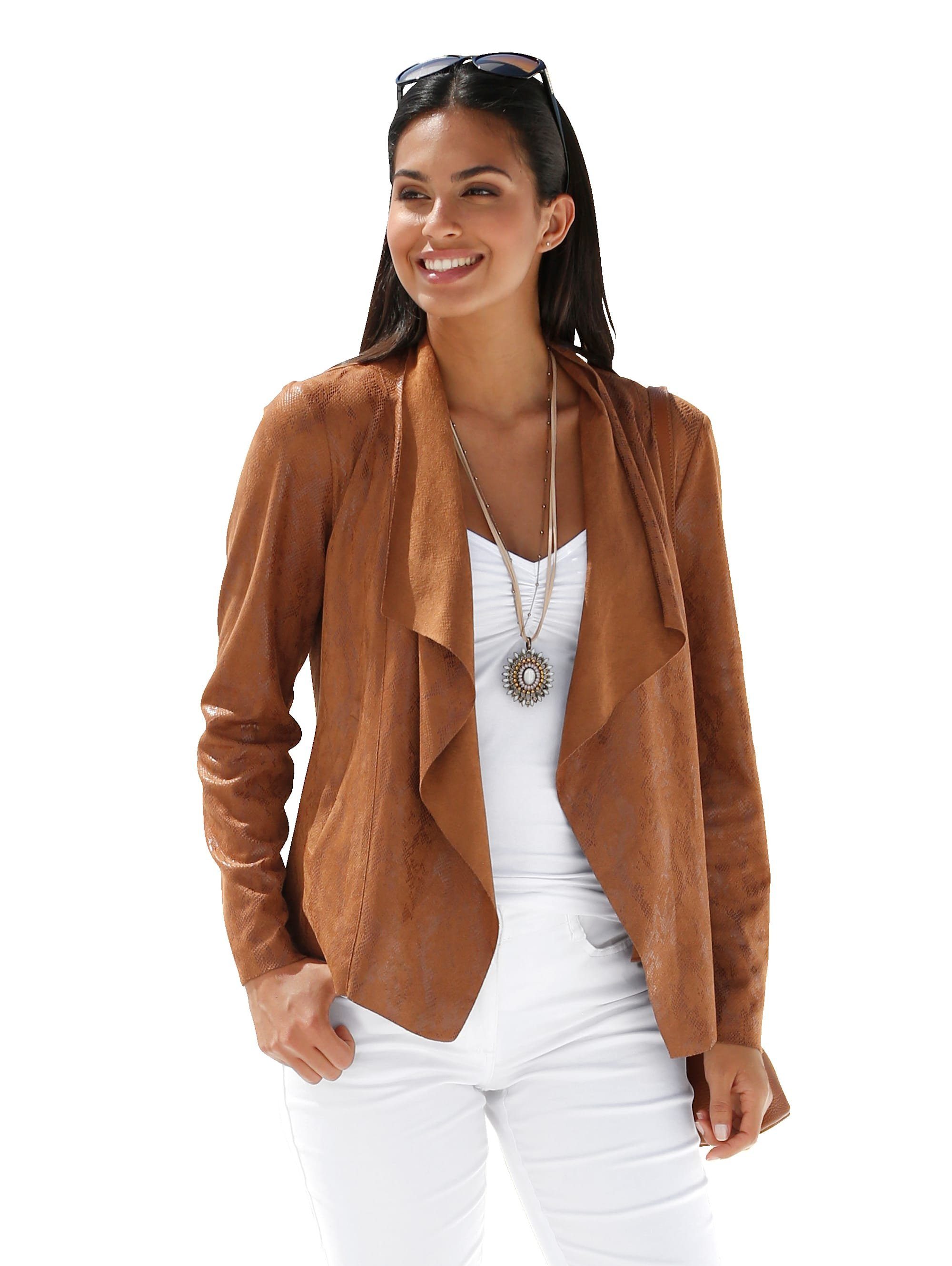 Amy Vermont Lederimitat Jacke in Schlangen Optik | OTTO amy vermont Damen Lackjacke Amy Vermont ::