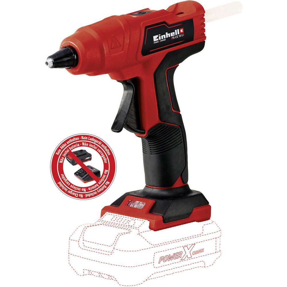 Einhell Heißklebepistole Einhell Power X-Change TE-CG 18 Li - Solo Akku Heißklebepistole mit Z – Bild 3 von 5
