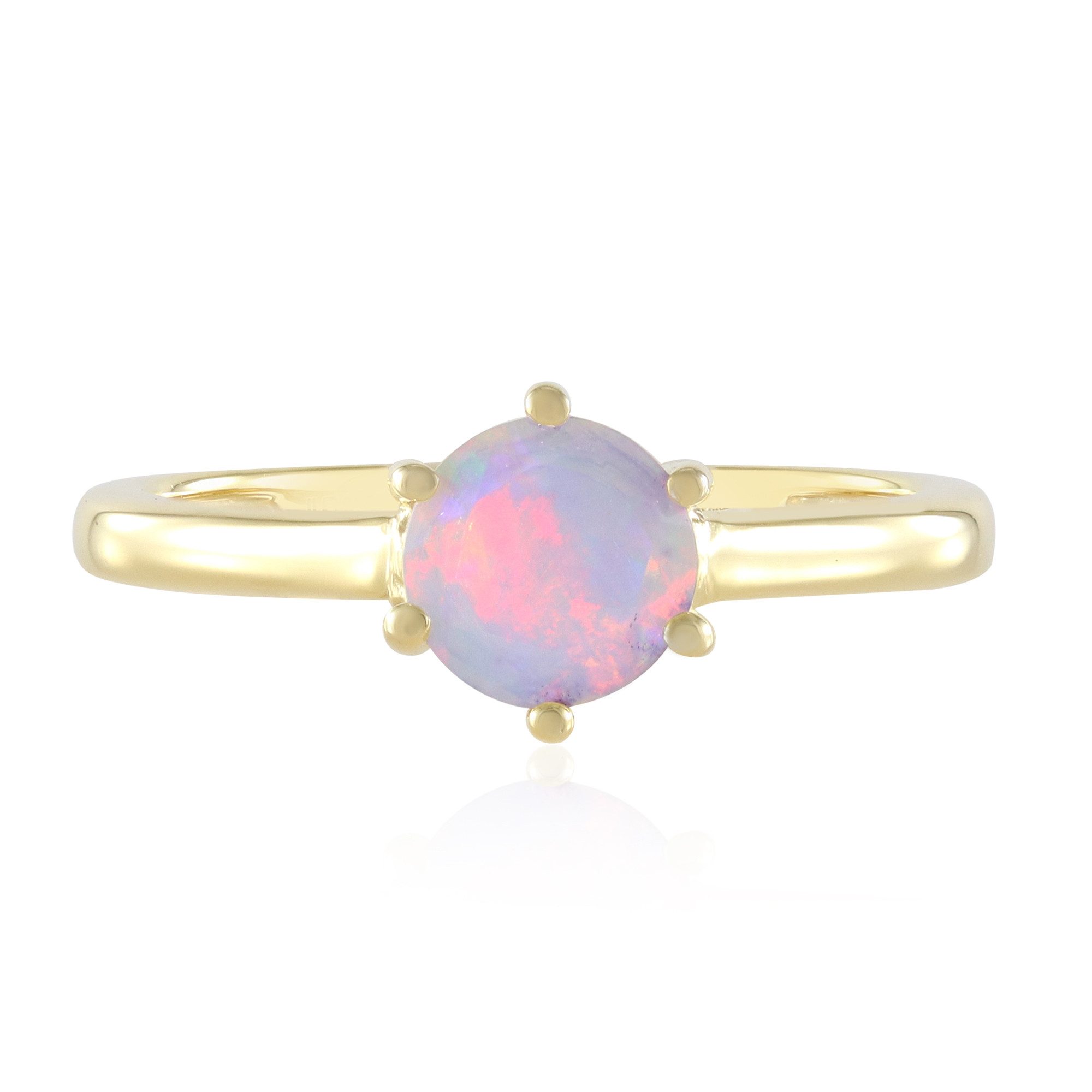 Cavill Solitärring Welo Opal Ring 0,49 ct, 925 Sterling Silber, vergoldet, elegant (1-tlg)