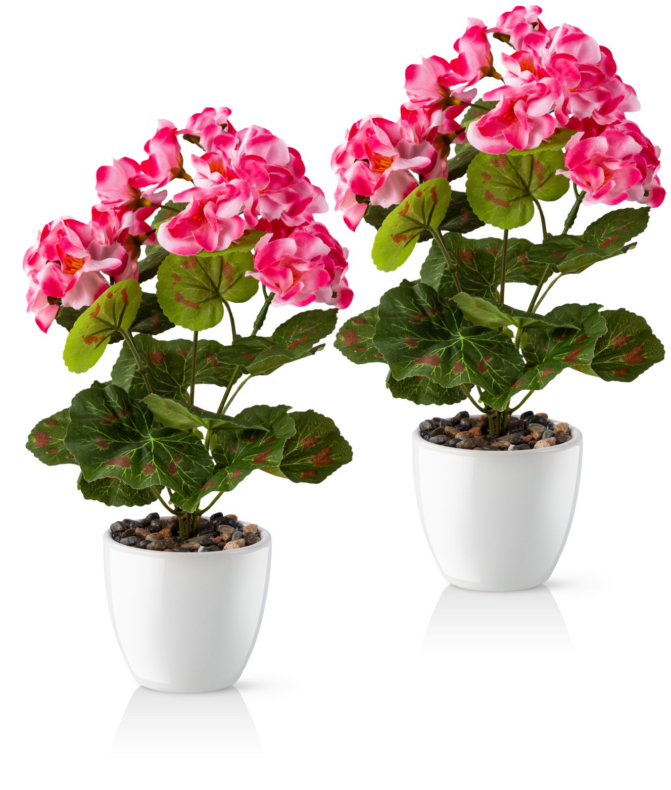 Kunstblume Kunstblumen im Topf, Künstliche Blumen wie echt, Deko Blumen Geranie, Kamelie, Orchidee, Azalee, Veilchen, PASCH, Hochwertiger Keramiktopf