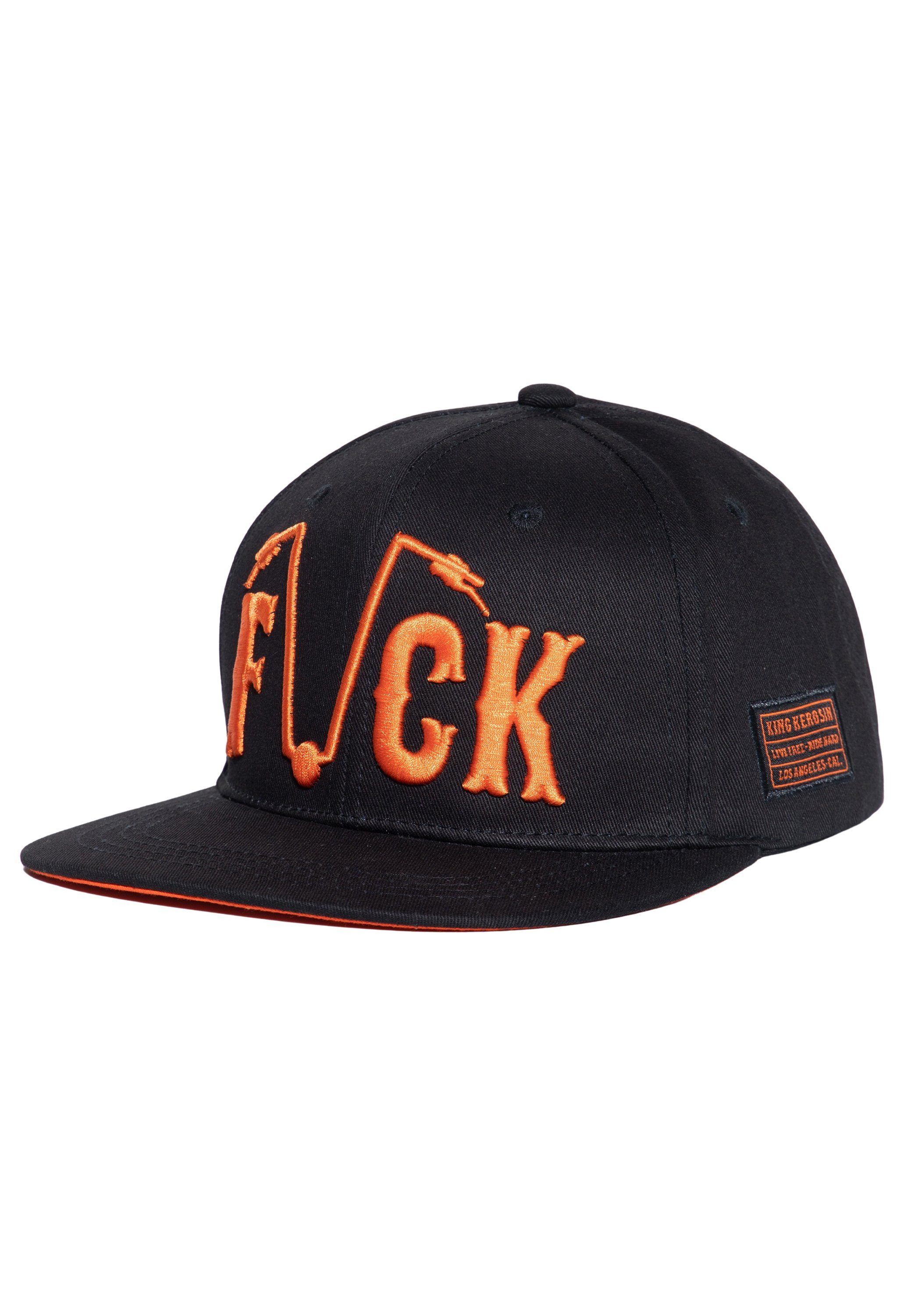 KingKerosin Snapback Cap F*ck Everyone mit ausdruckstarkem Print auf der Schirmunterseite