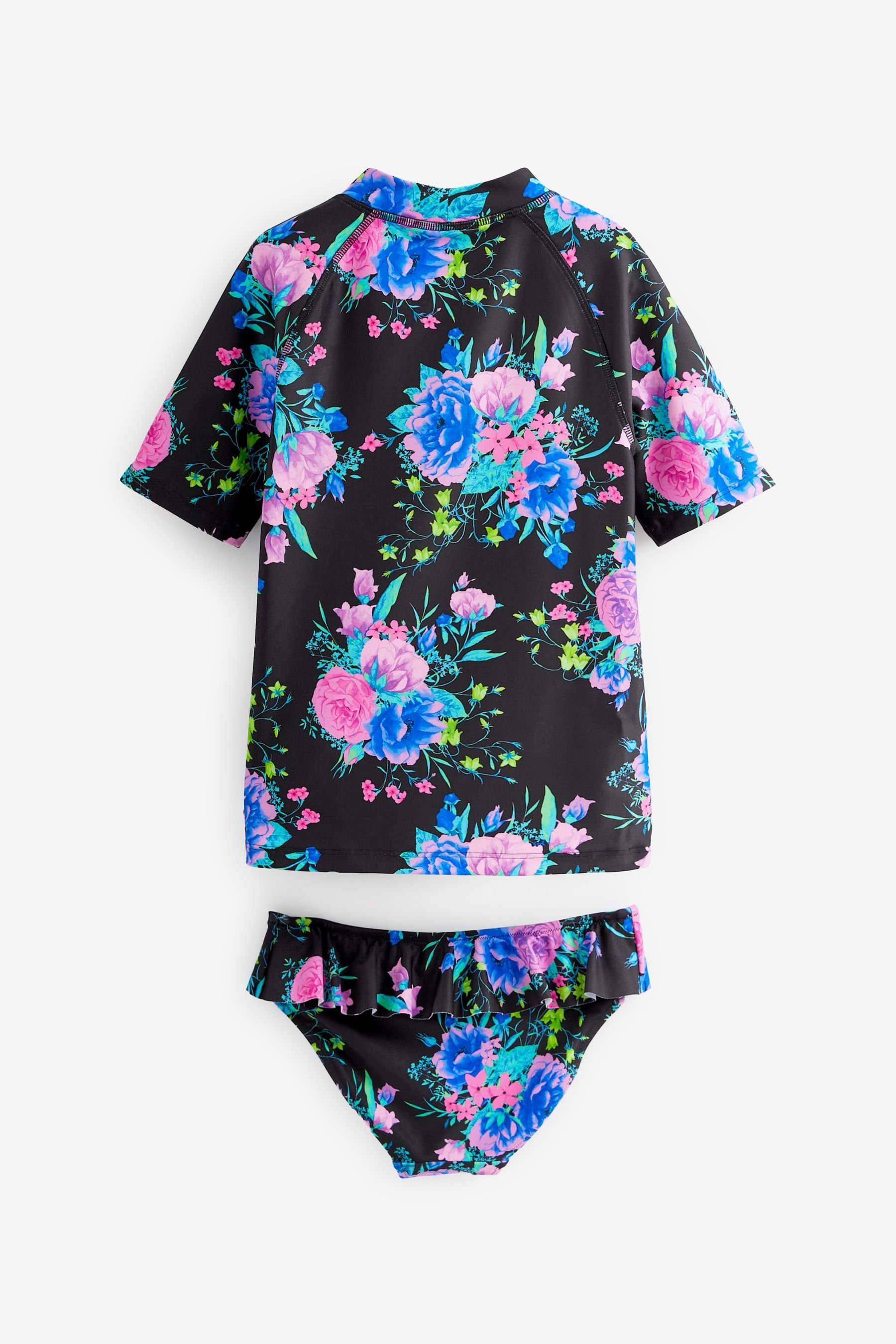 Next Black Sonnenschutz (2-St) Floral Badeanzug 2-teiliges Schwimmset mit