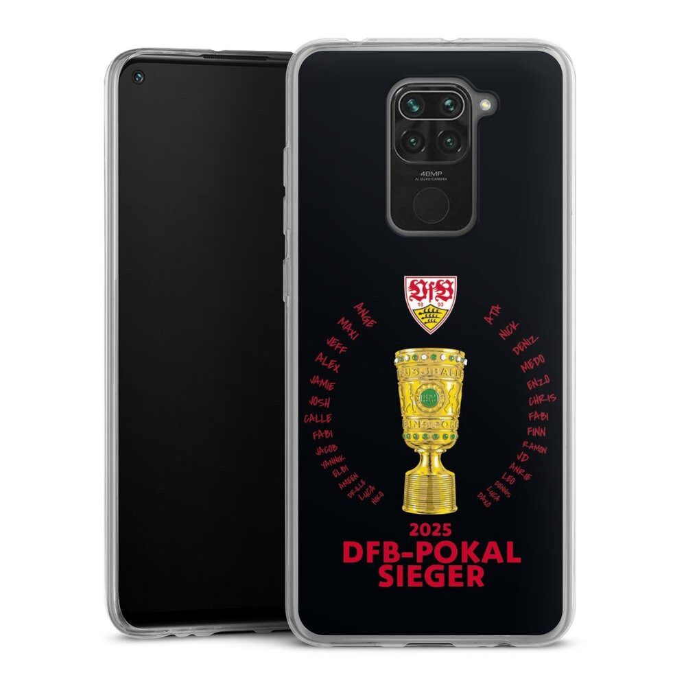 DeinDesign Handyhülle VfB Stuttgart Pokal Offizielles Lizenzprodukt, Xiaomi Redmi Note 9 Slim Case Silikon Hülle Ultra Dünn Schutzhülle