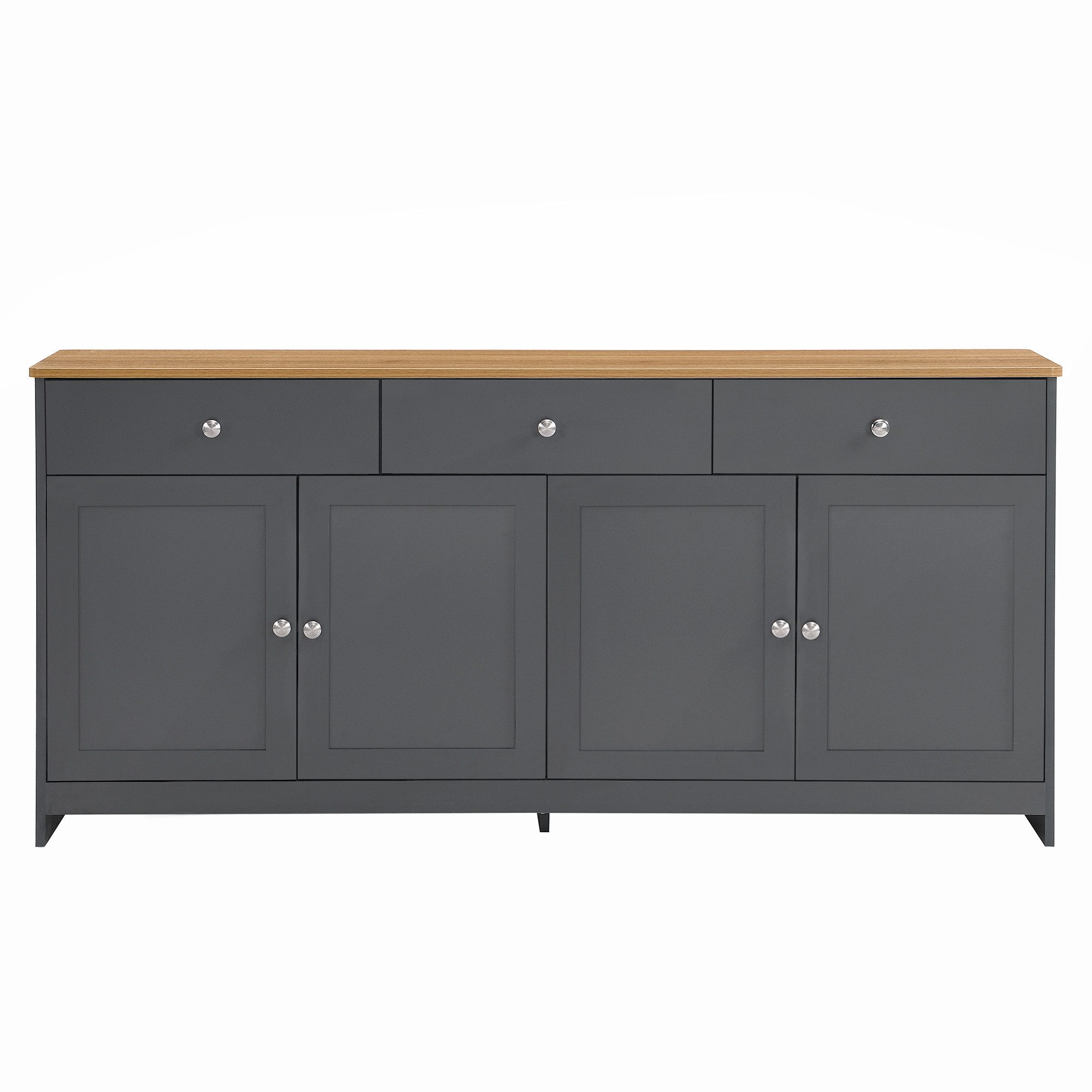 KLAM HOME Kommode Schließfach Schrank Sideboard Highboard, Schlafzimmer Flur