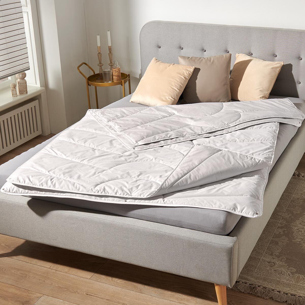 TRAUMSCHLAF Naturhaarbettdecke Schurwolle Nature, Füllung: 100% Schurwolle, Bezug: 100% Baumwolle, natürlich gut schlafen