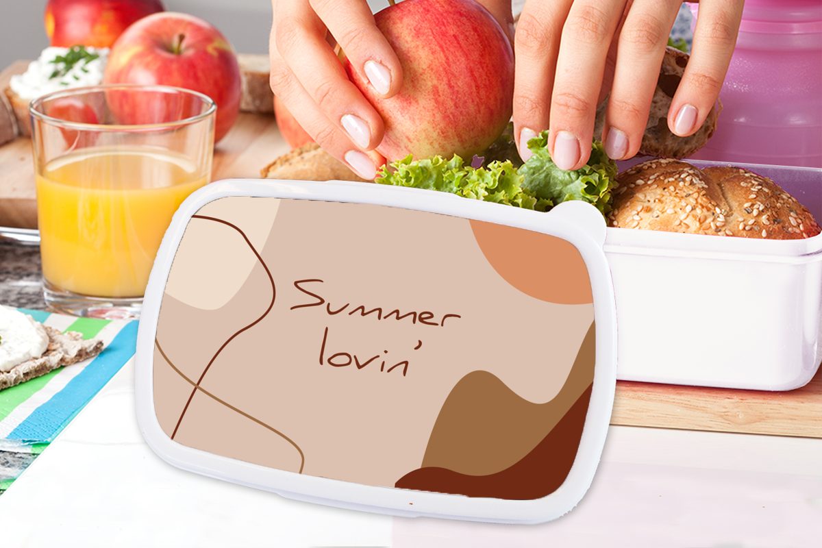 Erwachsene, Grease, Kunststoff, und - Kinder Brotdose, für für - Sommer Zitat (2-tlg), weiß MuchoWow Mädchen Jungs Lunchbox Brotbox und