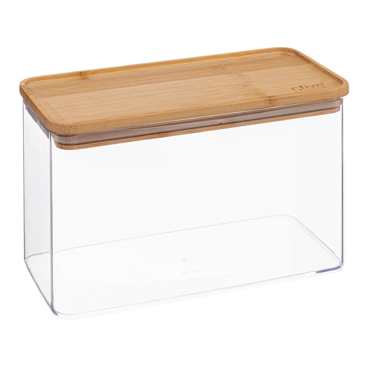 5five Simply Smart Vorratsdose Lebensmittelbehälter ESKE, länglich mit Bambusdeckel, 2 L, Kunststoff, (einzeln, einzeln)