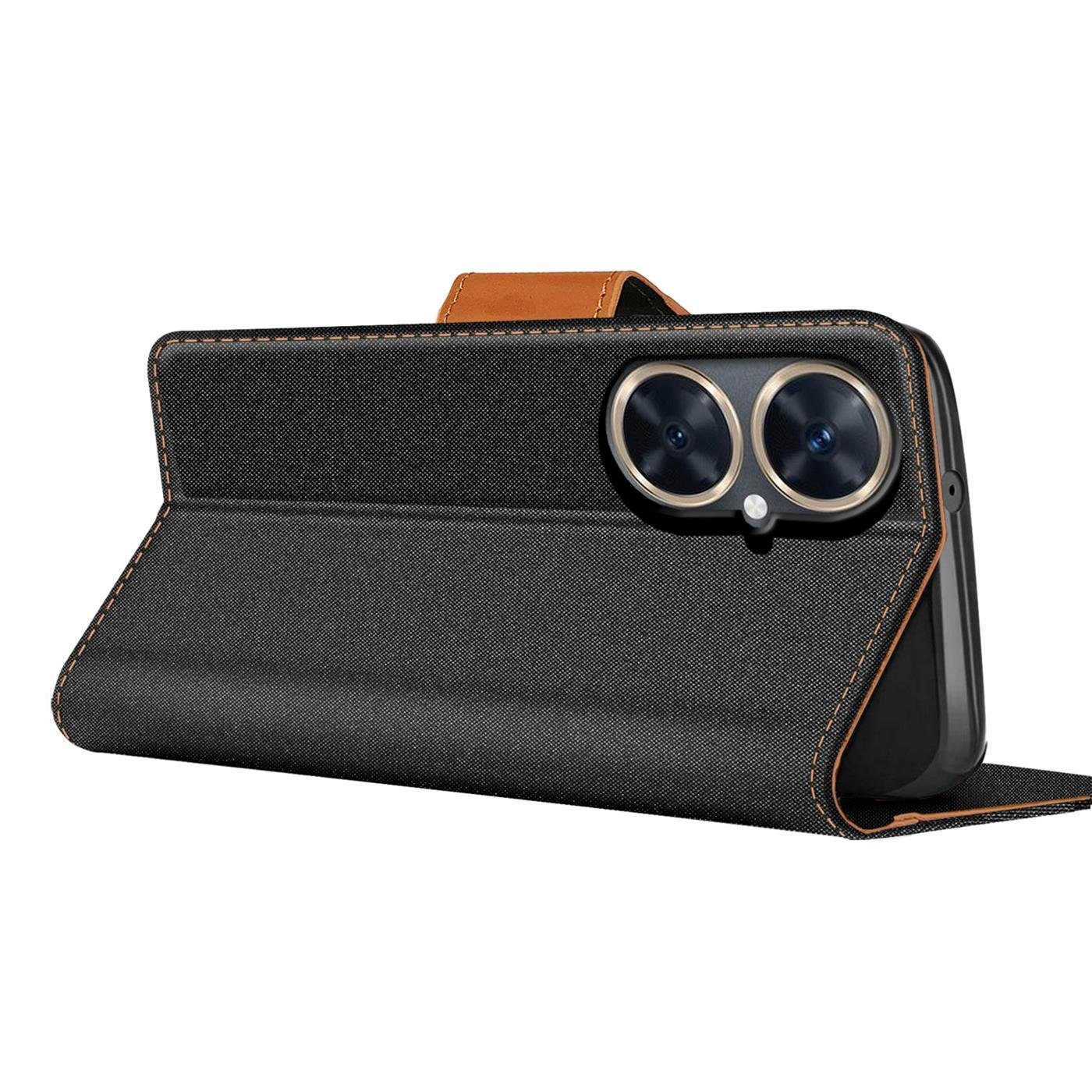 CoolGadget Handyhülle Denim Schutzhülle Flip Case für Huawei Nova 11i 6,8 Zoll, Book Cover Handy Tasche Jeans Hülle für Nova 11i Klapphülle