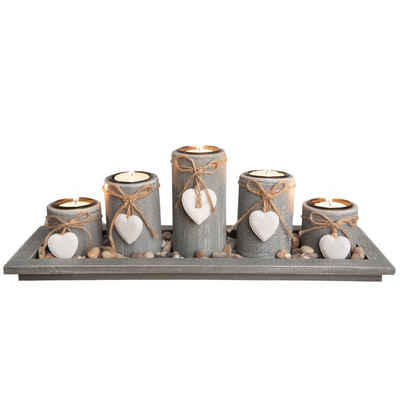 Kamelio Teelichthalter mit Tablett Weihnachten Tischdekoration Weihnachtsdekoration innen