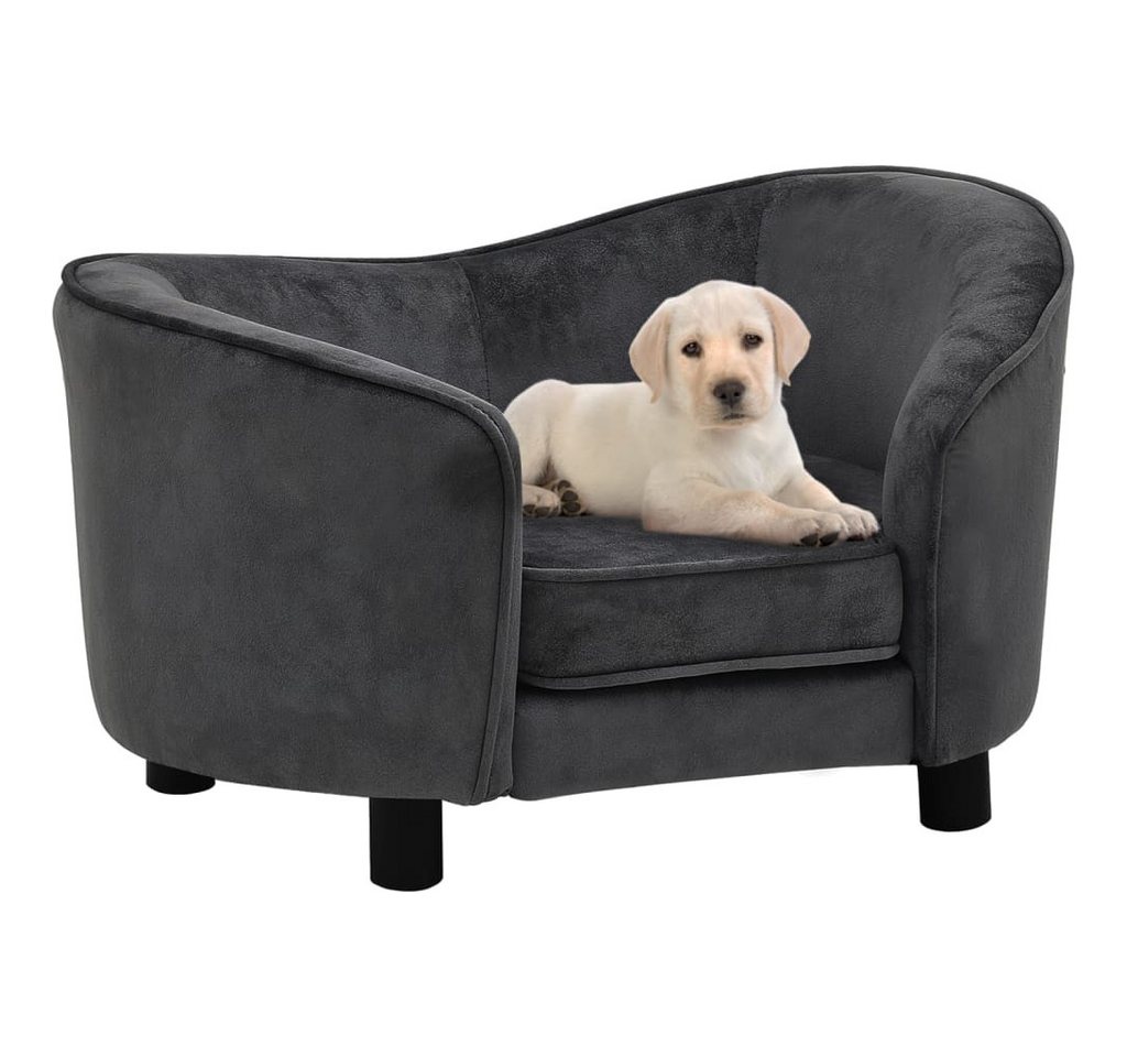 Thumbnail - vidaXL Tierbett, Hundesofa Dunkelgrau 69x49x40 cm Plüsch