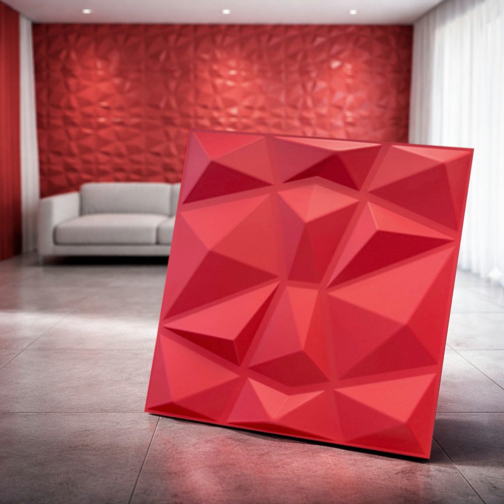 IKHEMalarka 3D Wandpaneel 3D Paneele PVC Kunststoffpaneele, BxL: 50,00x50,00 cm, 0,25 qm, (1 Stück, 3D Wandpaneele Deckenpaneele) hochwertige & harte PVC 3D Platten Wand & Decke