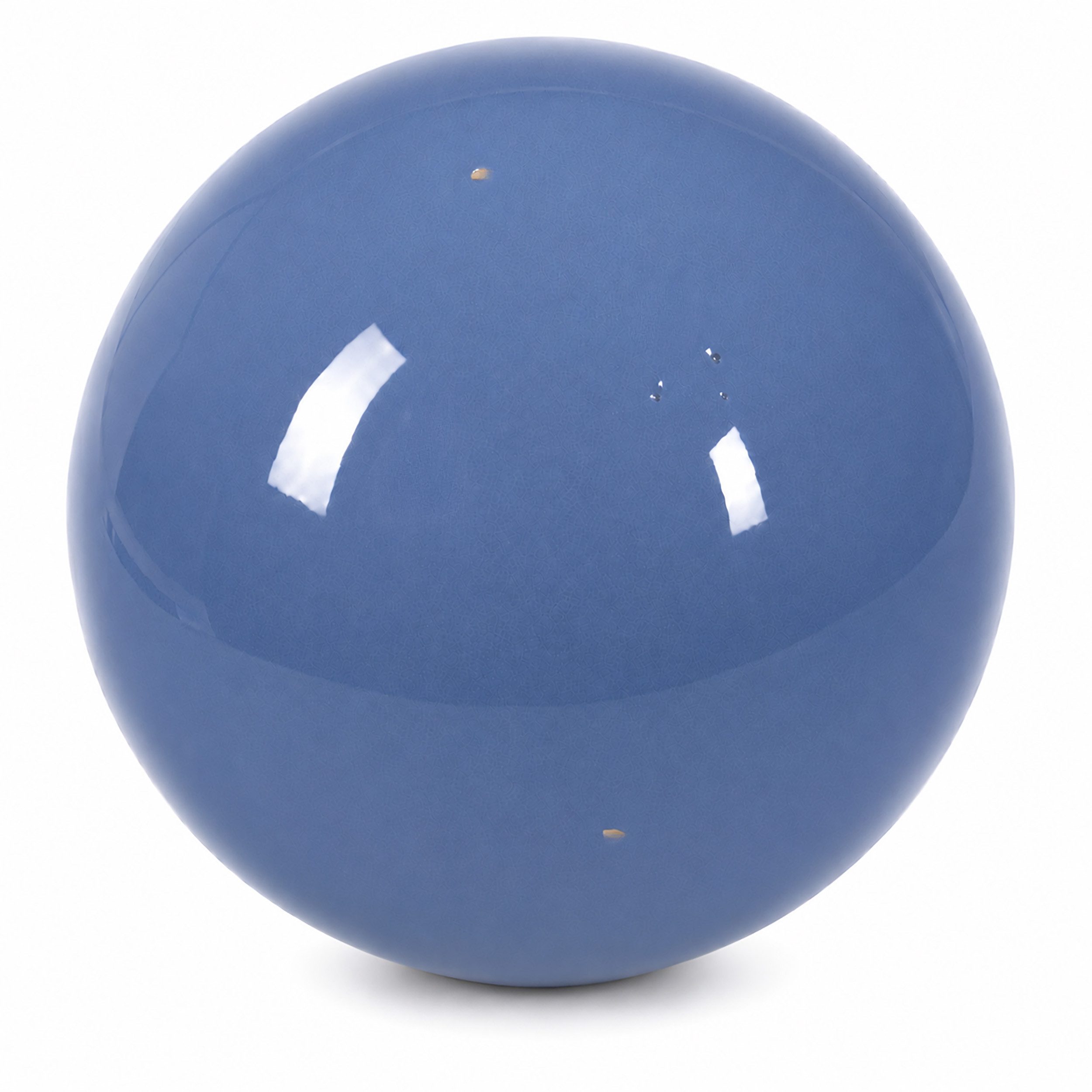 KERAZO Dekokugel 30 cm Keramik Gartenkugel Rosenkugel mit Fehlern, blau hell