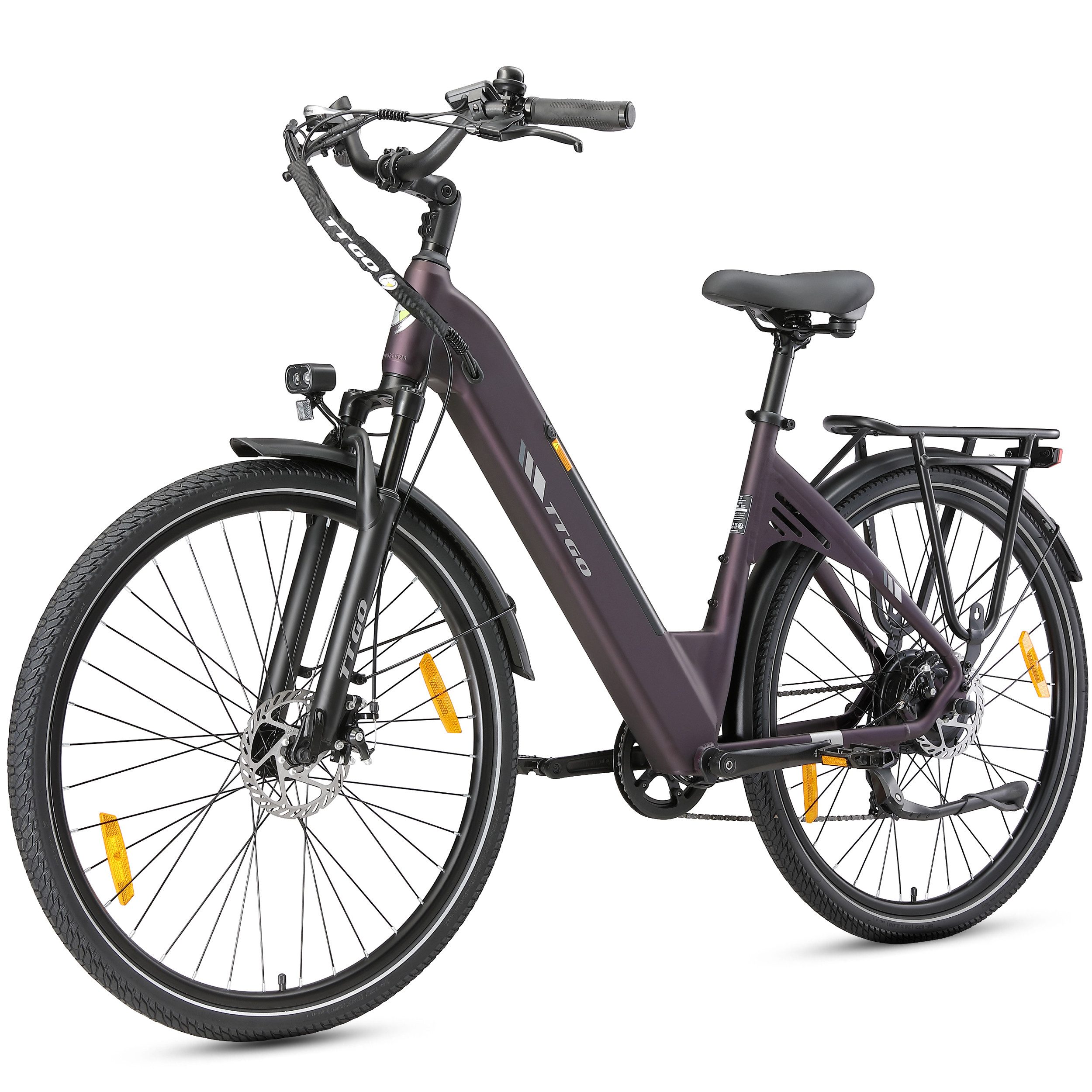 TTGO E-Bike Cityrad C3-SE E-Fahrrad 648WH Pedelec, 36V 18 AH 120 km Reichweite, 7 Gang, Kettenschaltung, Heckmotor, 648 Wh, Cityrad 7 Gang Shimano,Scheibenbremsen Scheibenbremse, Kettenschaltung