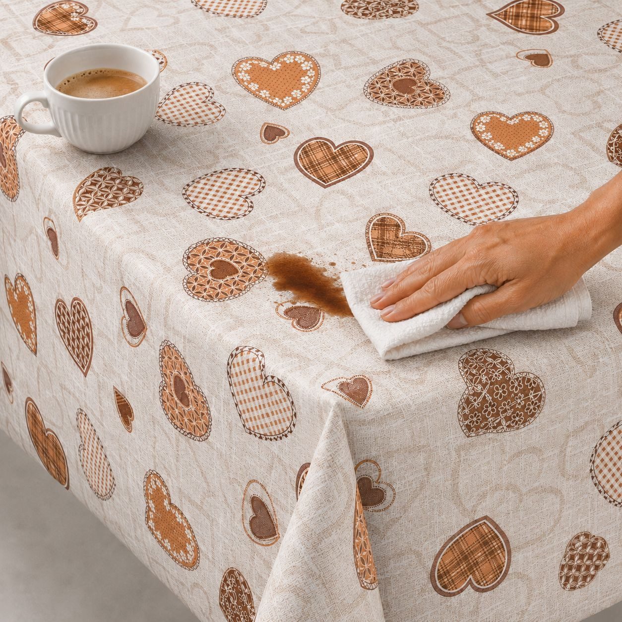 texpot Tischdecke Wachstuch Herzen abwischbar Wachstuchtischdecke (1-tlg)