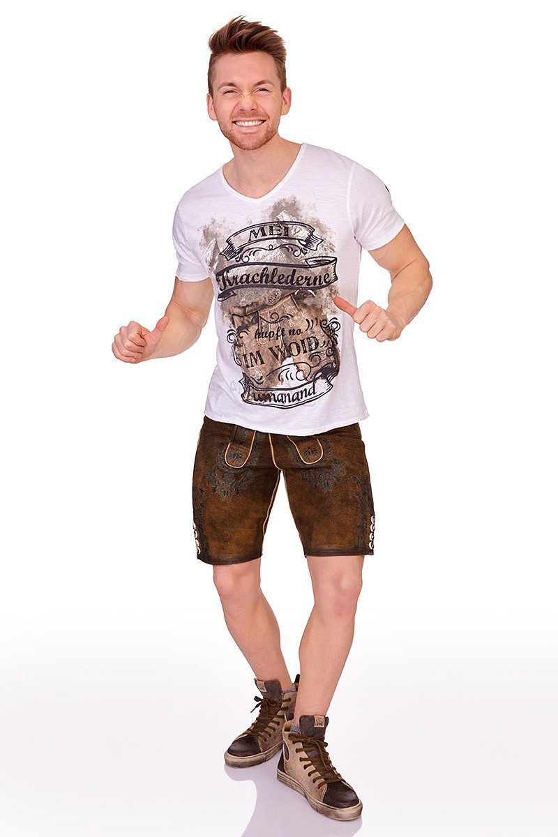 Trachtenshirt Trachtenshirt Herren - SEBALD - weiß