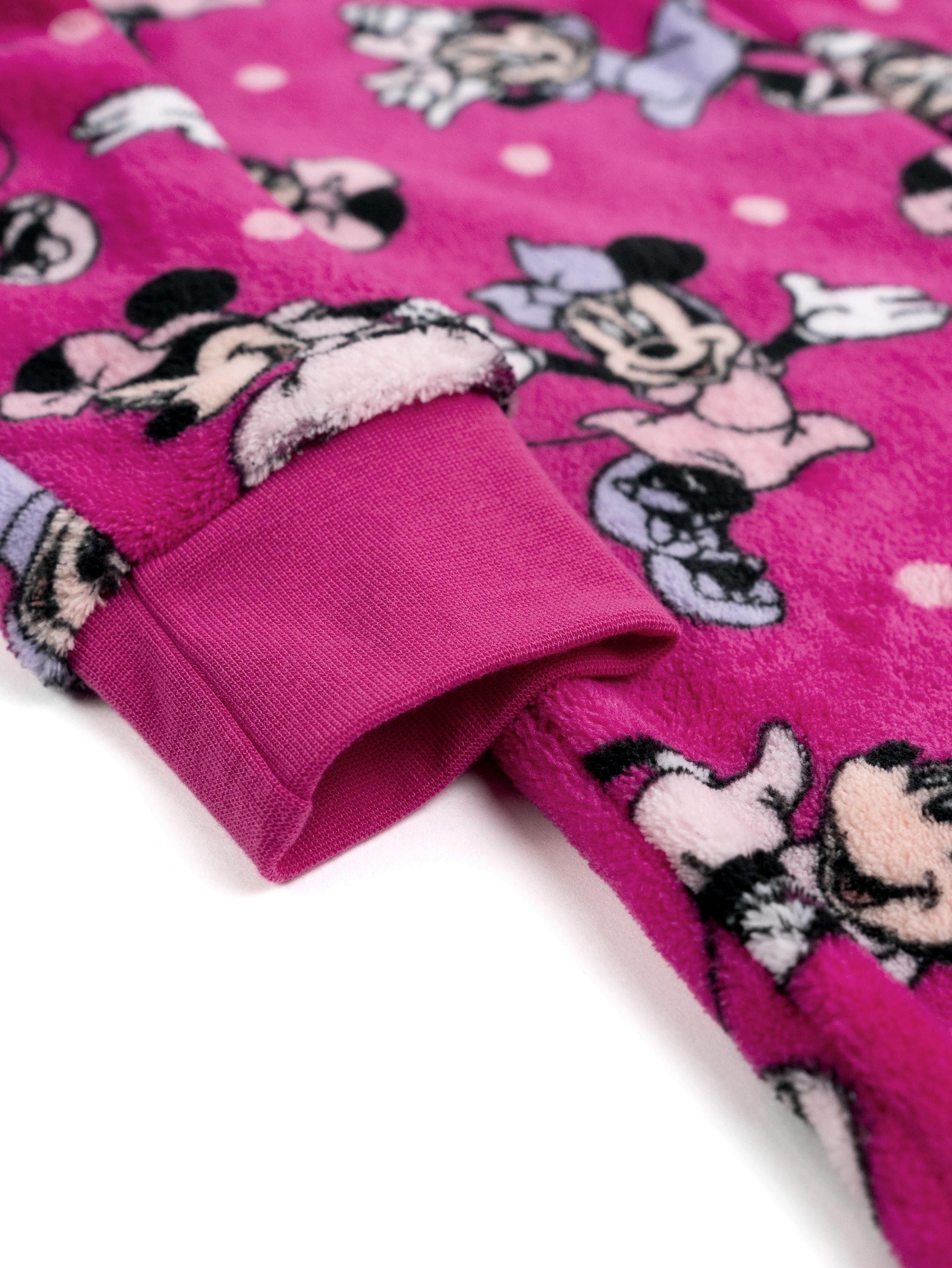United Labels® Jumpsuit Disney Minnie Mouse Jumpsuit mit Kapuze Overall Pyjama Schlafanzug