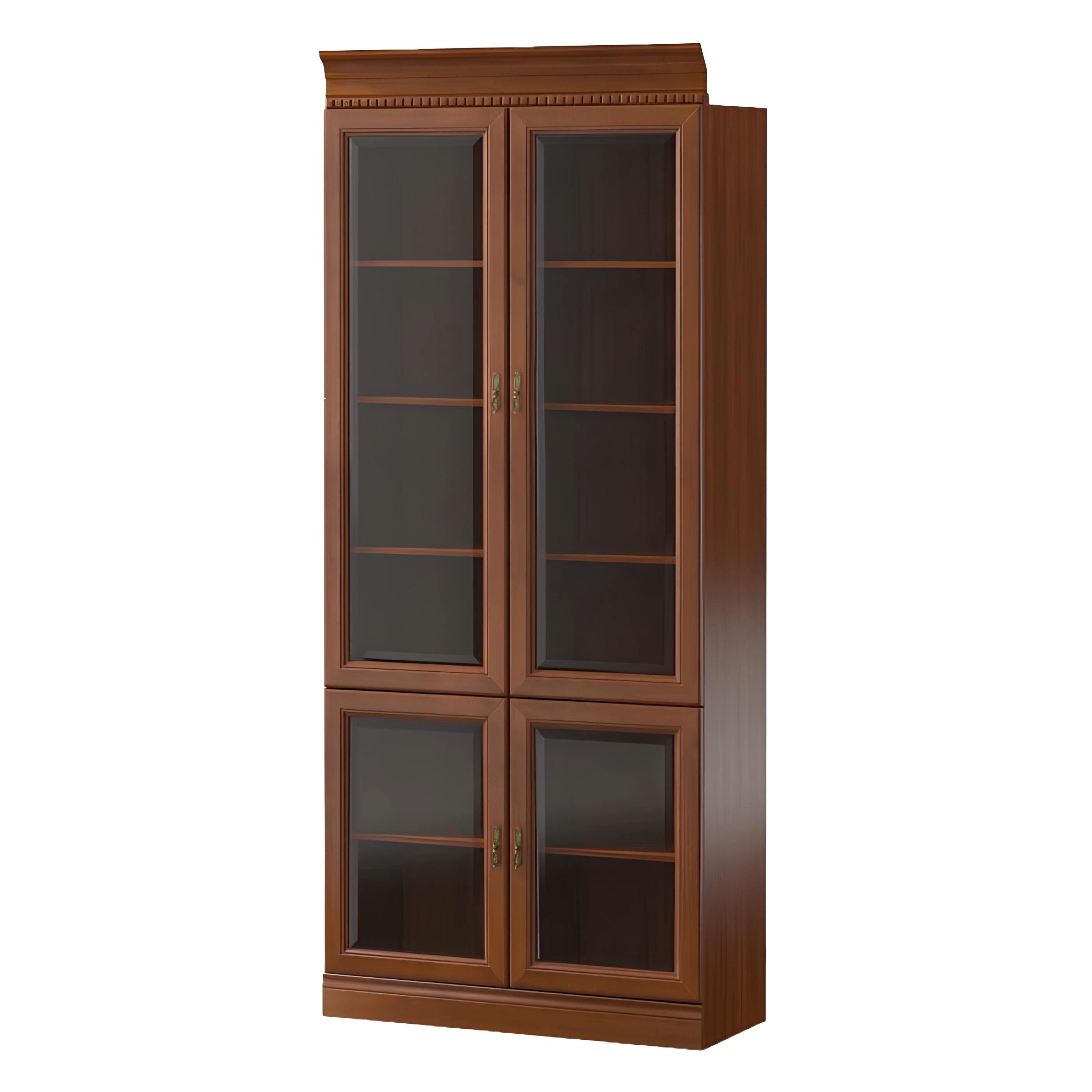 Xlmoebel Vitrine Traditioneller Schrankvitrine Glaskabinett Schrank Schrankwand Modell (Klassische Schränke Schrank Schrankwand - Model BA-4) Hergestellt in Europa